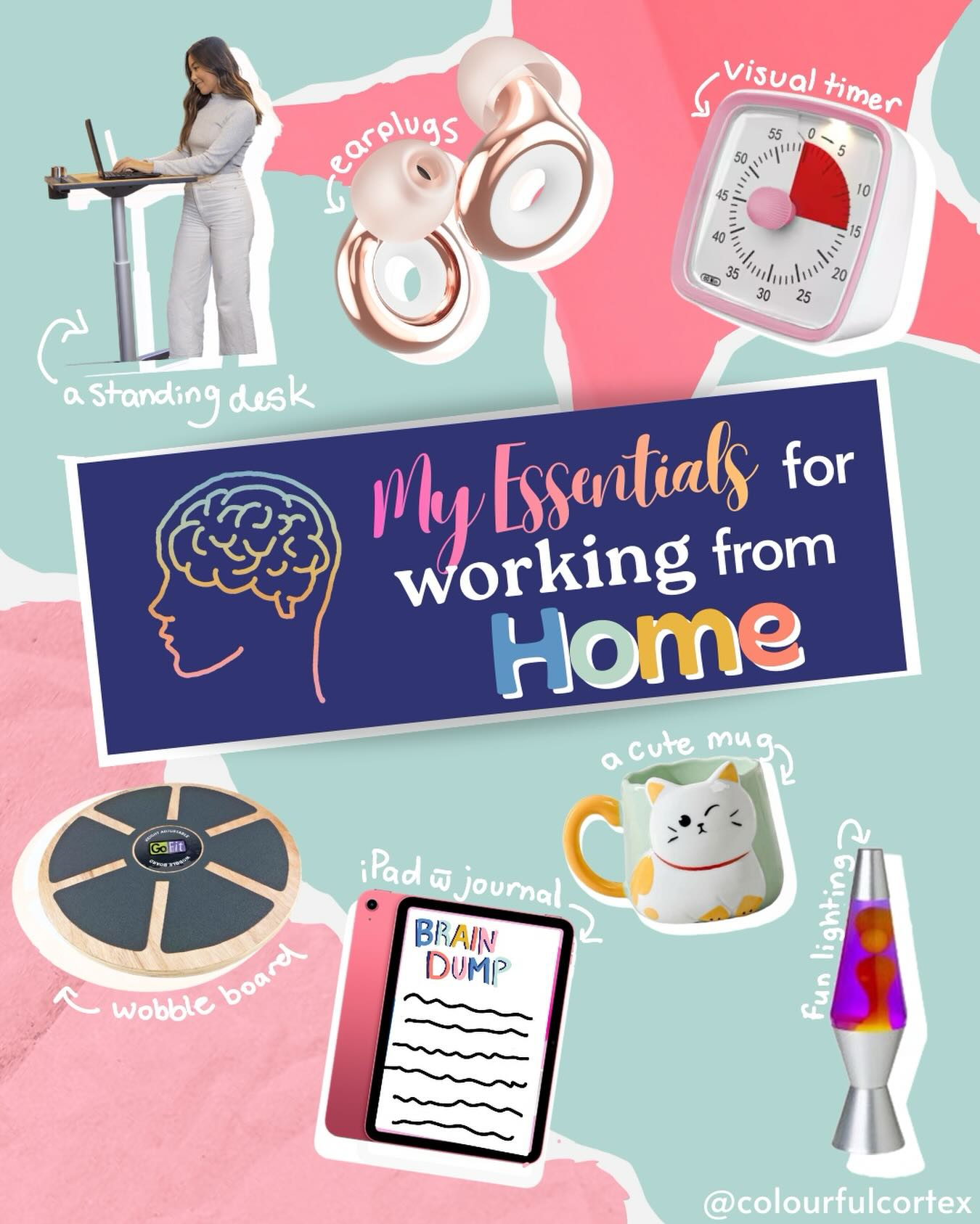 A few things I keep in my space that support my focus, regulation, and comfort:
-Wobble board to get out extra energy and keep my body engaged
-Standing desk 💻 for flexibility when sitting still feels impossible
-Visual timer ⏱️ to make time feel more concrete and less overwhelming
-iPad 📝 with my journal to externalize thoughts and reduce mental clutter
-Earplugs 🎧 to limit sensory overload and keep distractions low
-Cute mug ☕️ because little sensory comforts matter
-Fun lighting 🏮 to make the space feel calm, inviting, and less harsh
Small adjustments can make a big difference in how our brains show up.💕
#neurodivergent #audhd #counsellor #counselor #work #workingfromhome #sensory #calm