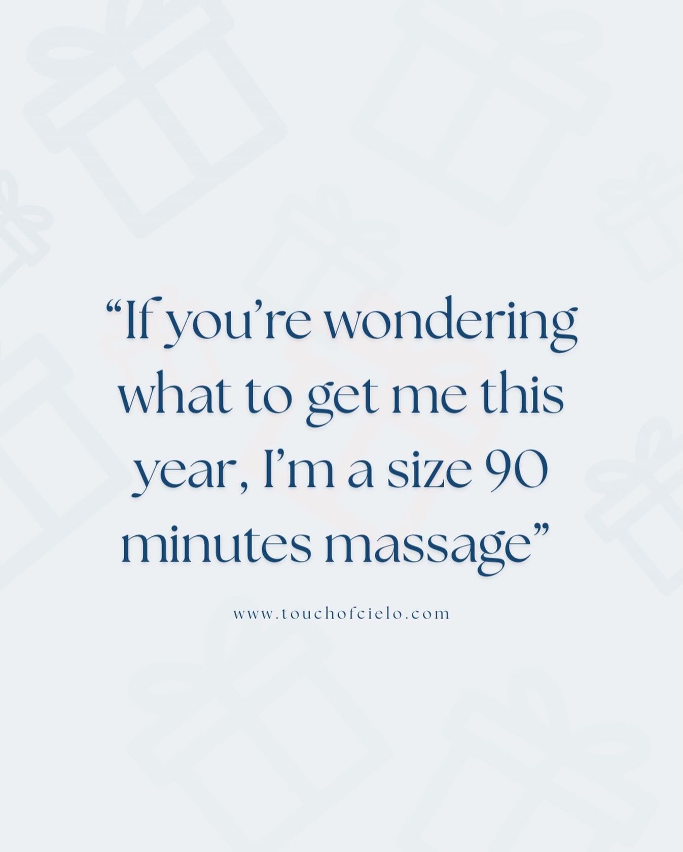 Sometimes the best gifts are around self-care!
If you were still looking for an idea, you’re welcome 🩵
Our gift cards are available on our website : www.touchofcielo.com
Always with care,
Touch of Cielo 🩵
#christmasgiftsideas #selfcaregifts #fyp #funnymemes