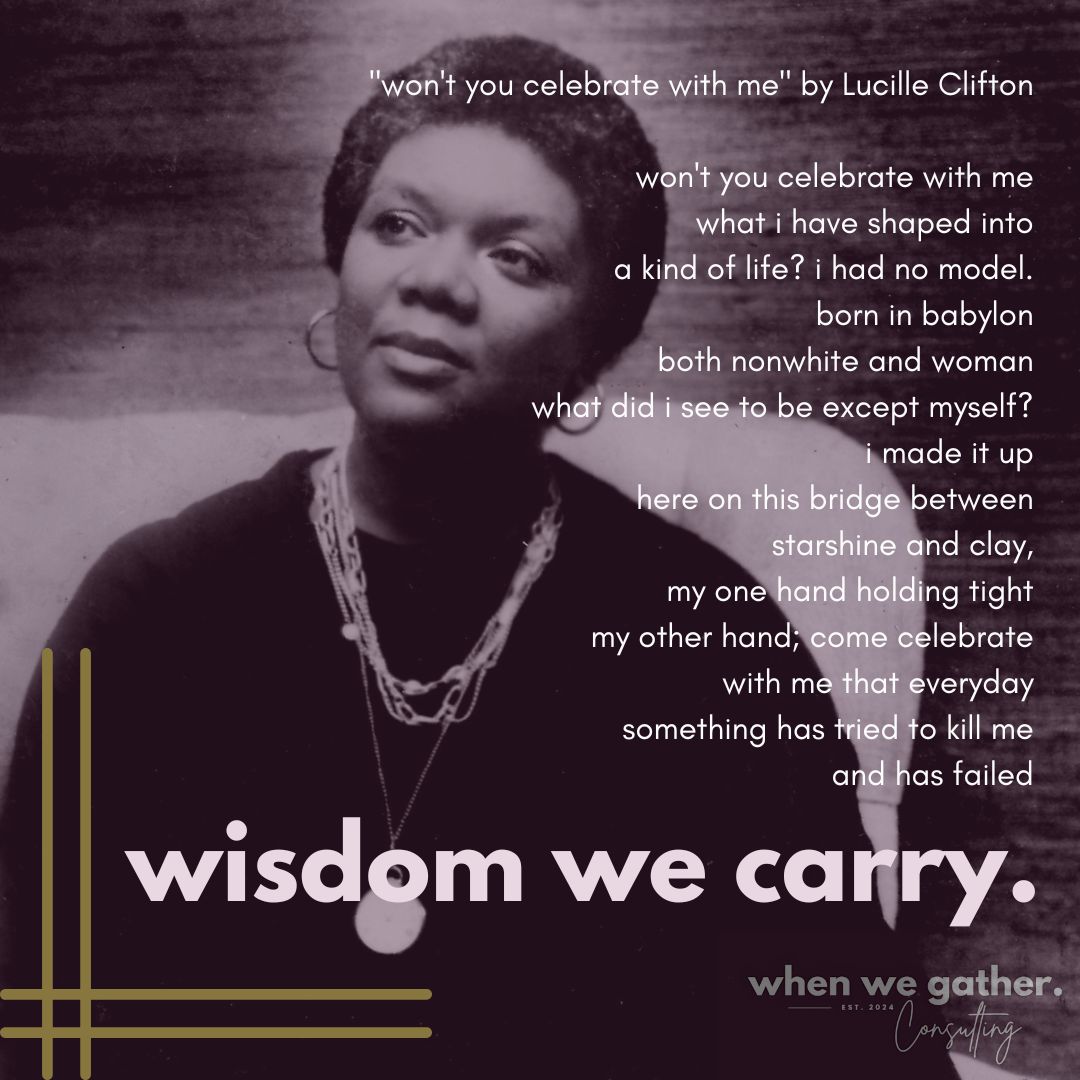 Lucille Clifton's powerful poem reminds us of the beauty in simply being. Despite the challenges, we find strength in shaping our lives and celebrating our journeys.
“won’t you celebrate with me
what i have shaped into
a kind of life?...”