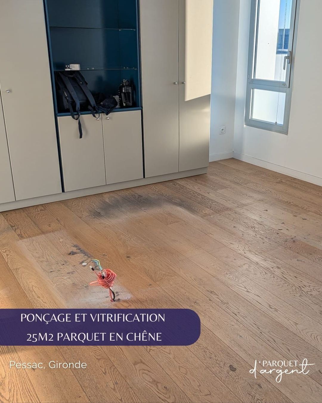 Rénovation d’un parquet en chêne massif sur une surface d’environ 25 m², dans un bureau à Pessac. 🪵
Ponçage complet, préparation du bois et application d’une nouvelle finition pour redonner tout son éclat au sol.
Un résultat durable et chaleureux, parfait pour un espace de travail.
📅 Vous avez un projet de rénovation ou de ponçage de parquet en Gironde ?
Contactez-nous dès maintenant pour un devis gratuit et personnalisé.
#parquetdargent #renovationparquet #poncageparquet #parquetmassif #chene #artisan #bordeaux #gironde #devisgratuit