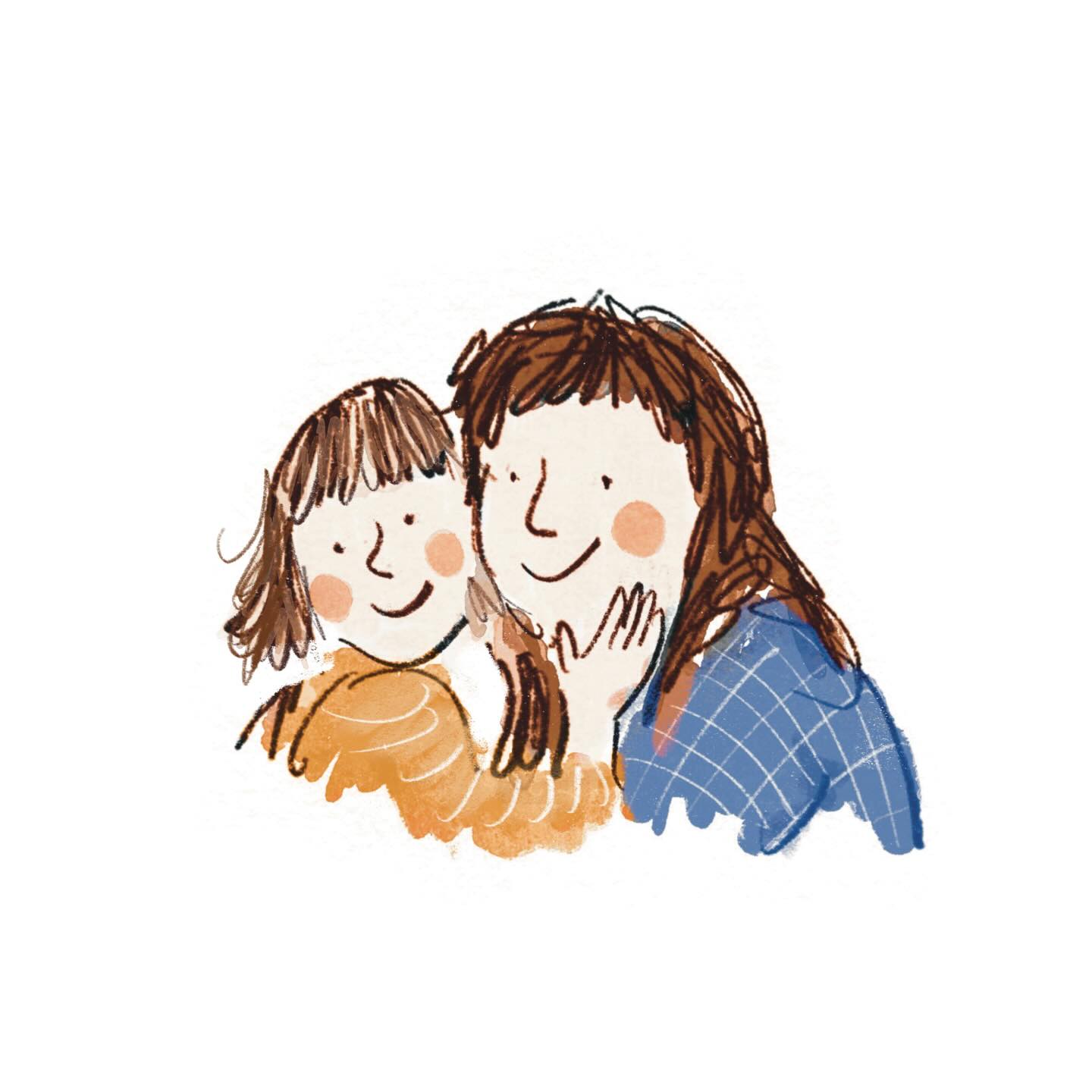 Here’s another sketch of this little lady, this time with mummy. #goodshipillo #goodshippicturebooks #characterdesign