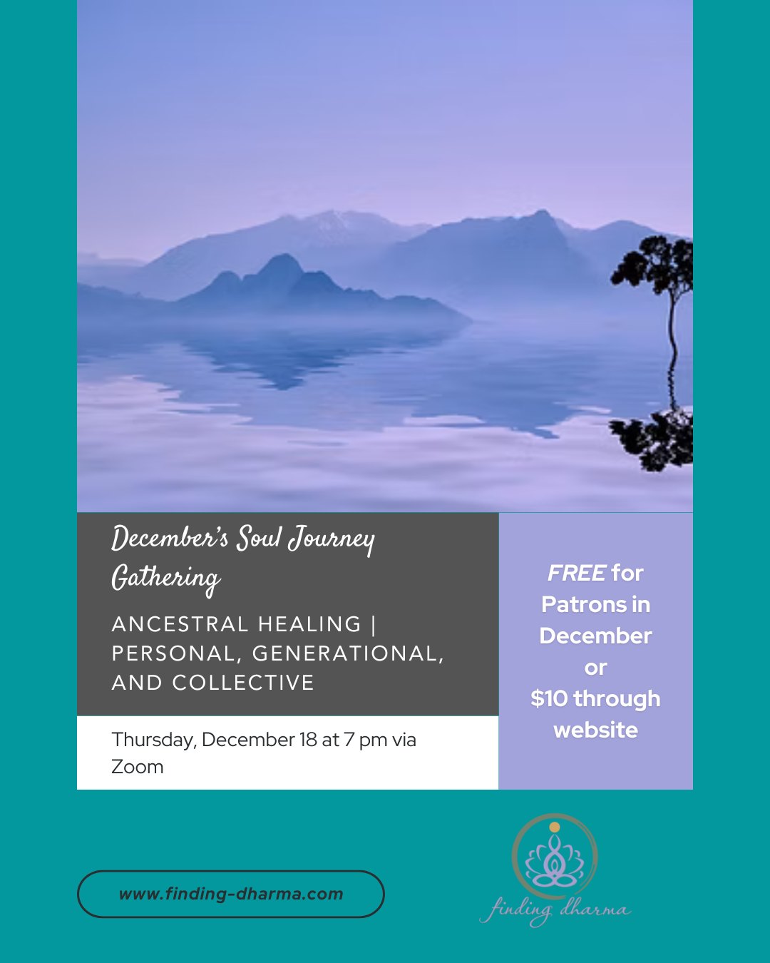 Tomorrow evening Iโll be hosting December's Soul Journey Gathering focused on Ancestral Healing.
This mini-workshop offers us a space to explore the roots that shape us, bring awareness to inherited patterns, and connect more consciously with where you come from and where youโre headed.
This gathering is available to my Patreon community for free and also through my website for purchase. If you feel called to join us, thereโs still time.
#findingdharma #SoulJourney #AncestralHealing #HealingWorkshop #GenerationalHealing #SpiritualGrowth #ConsciousLiving #HealingCommunity #InnerWork #PatreonEvents #MindfulGathering