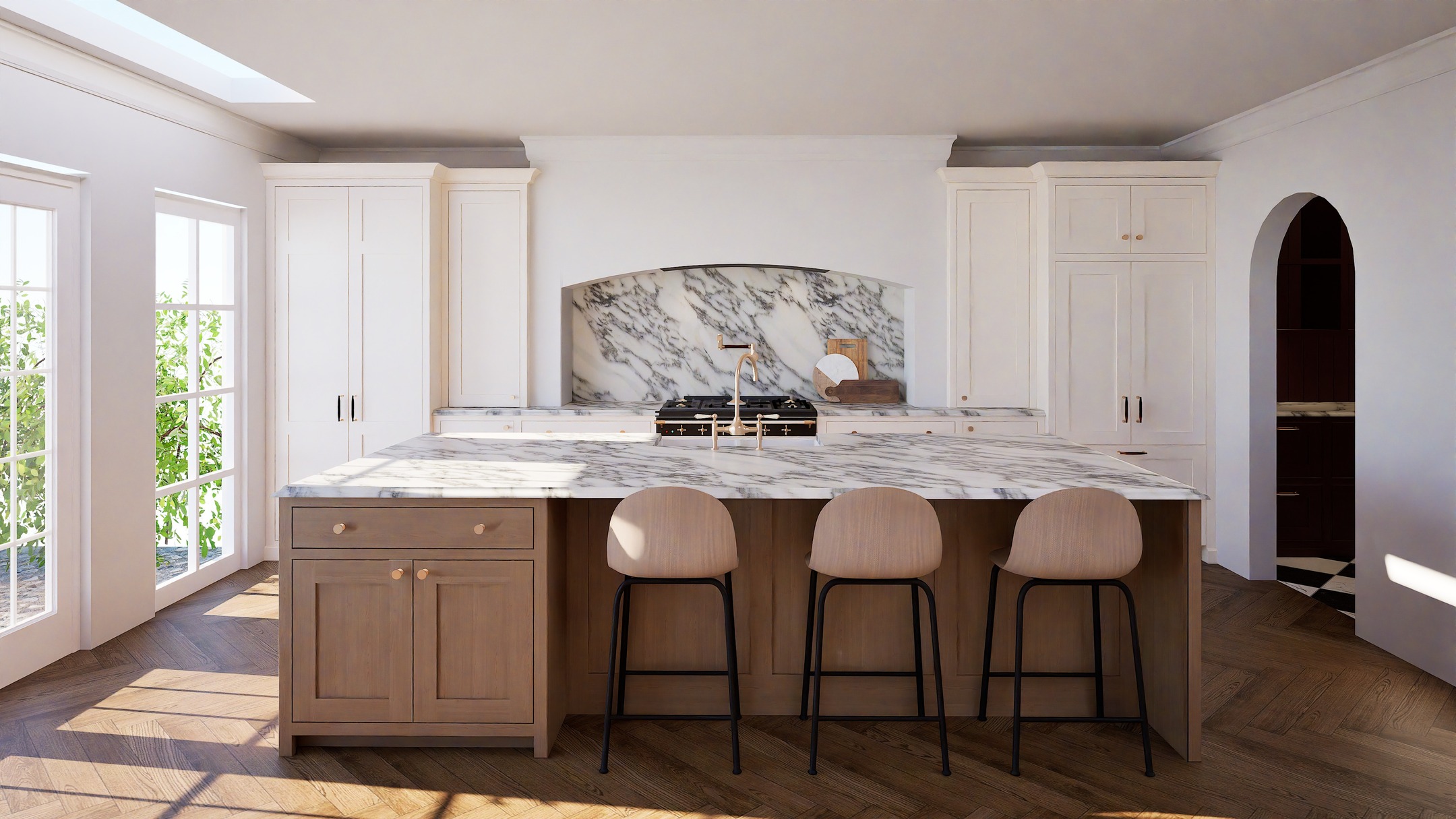 A kitchen design concept for a client. I suggested a stained oak island combined with painted cabinets on the main run. A statement marble really makes the space. Cabinets in an inset Shaker style, my favourite 😍
If you are looking for a quick concept design for your space, get in touch!
#bespokekitchen #bespokekitchens #bespokekitchendesign #shakerkitchen #shakerkitchens #kitchendesıgn