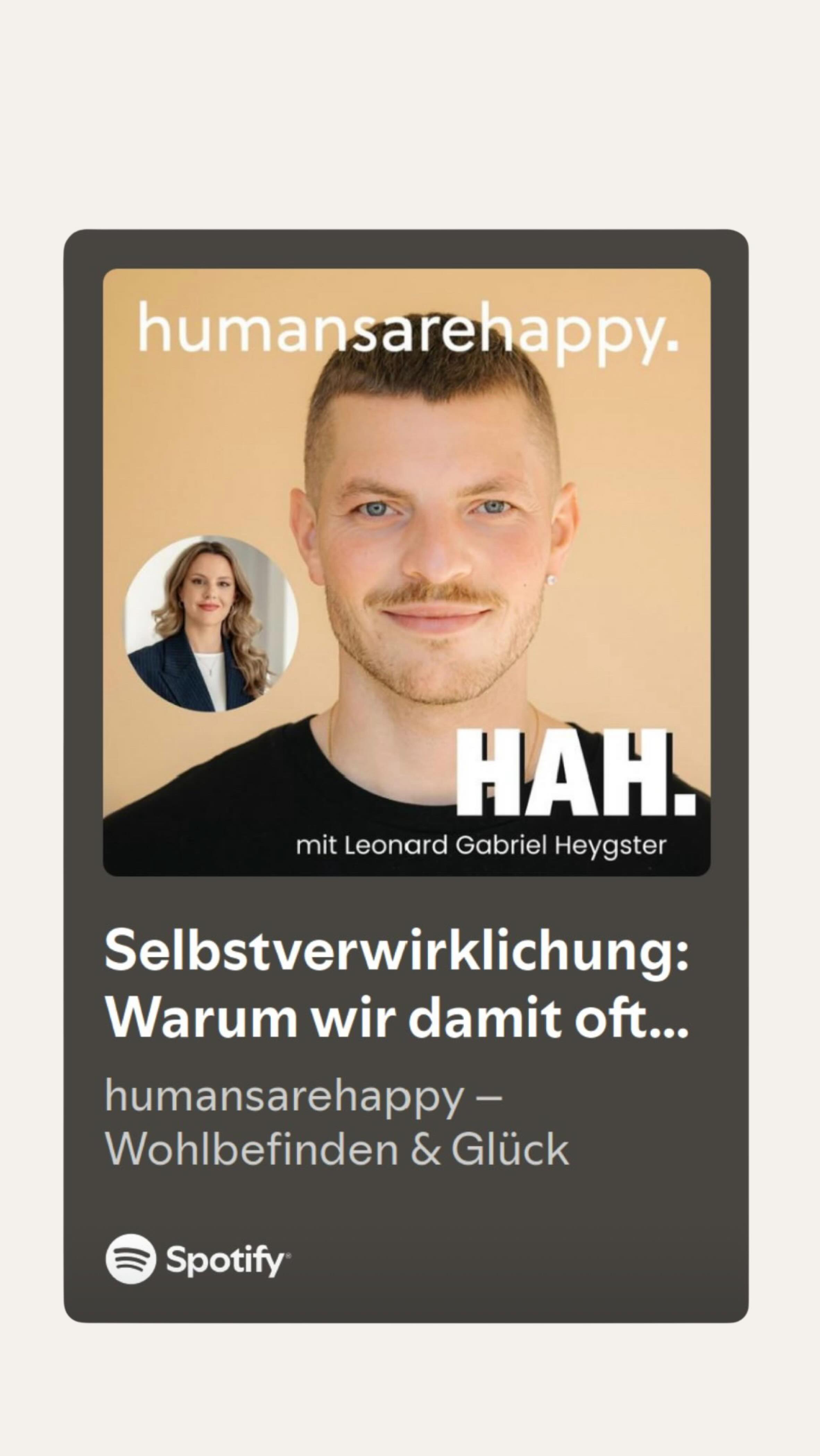 Warum streben wir eigentlich ständig nach „mehr“?
🎙️ In der neuen Folge des @humansarehappy Podcasts spreche ich mit Leonard über Selbstverwirklichung, Selbstoptimierung und den gesellschaftlichen Druck, immer an sich zu arbeiten.
Wir gehen Fragen nach, die viele von uns im Alltag begleiten:
➡️Wo endet gesunde Entwicklung und wo beginnt Überforderung?
➡️ Wie beeinflusst der Optimierungsdruck unser Wohlbefinden?
➡️ Und was bedeutet Selbstverwirklichung psychologisch betrachtet überhaupt?
🎧 Die ganze Folge findest du bei Spotify, Apple Podcasts oder YouTube @humansarehappy.
Ich freue mich, wenn du reinhörst. 🎧
#selbstverwirklichung #selbstoptimierung #humansarehappy #psychologischeberatung #wirtschaftspsychologie