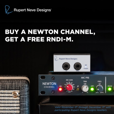 Guys!! Check this out:
The Newton channel is a great piece of kit! We've had many clients rave about how well it's worked on sessions after trying... And you get a free RNDI-M?! If you were thinking about Shelford vibes but at a way easier buy in this a great opportunity!
🔥🔥🔥
@rupert_neve @ysl_pro @longandmcquade