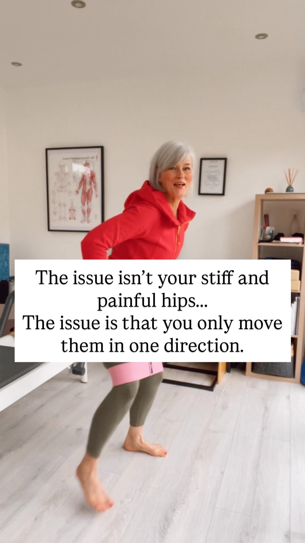 I hate to be the fun police 👮
The solution to your joint pain isn’t more hip opening yoga flows or endless daily stretching routines from your physio.
You’re exercising regularly and trying to do all the “right” things and yet your hips always feel tight,stiff or painful.
But what no one really ever tells you is this: Your hips don’t just need exercise- they need movement! And during the average 15 hours day when you go around your daily life- mainly walking,sitting,standing,taking the stairs, going for a run,a ride or squatting in the gym.
See where I’m going with this? Most workouts and daily activities don’t get your hips moving in different directions, many other workouts also don’t work the inner thighs and the outer hip, leaving your hips undertrained and lacking in movement in other directions.
And while you’re left wondering:
“Am I just….getting old?”
No, you’re not and you don’t have to live like this…. Your joints are just under trained.
You don’t need more stretching,foam rolling or painkillers!
When you build the right kinda strength for your hips and get your hips moving in all directions.You’ll notice a difference within days.
The good news is that this can all be done in less than 10 minutes a day if you’re doing it the right way.
I’ve got two ways to help you start:
Grab my free 5 day Strong Hip Clinic
Or join me inside The Strong Life Collective that’s already helped so many women get stronger and move pain-free again.
Comment “HIPS” and I’ll send you a DM with the link.⬇️
#womenover50 #menopausefitness #midlifewomen #homeworkoutsforwomen #hipmobilitywork #lowerbackpainrelief #pilatesonline