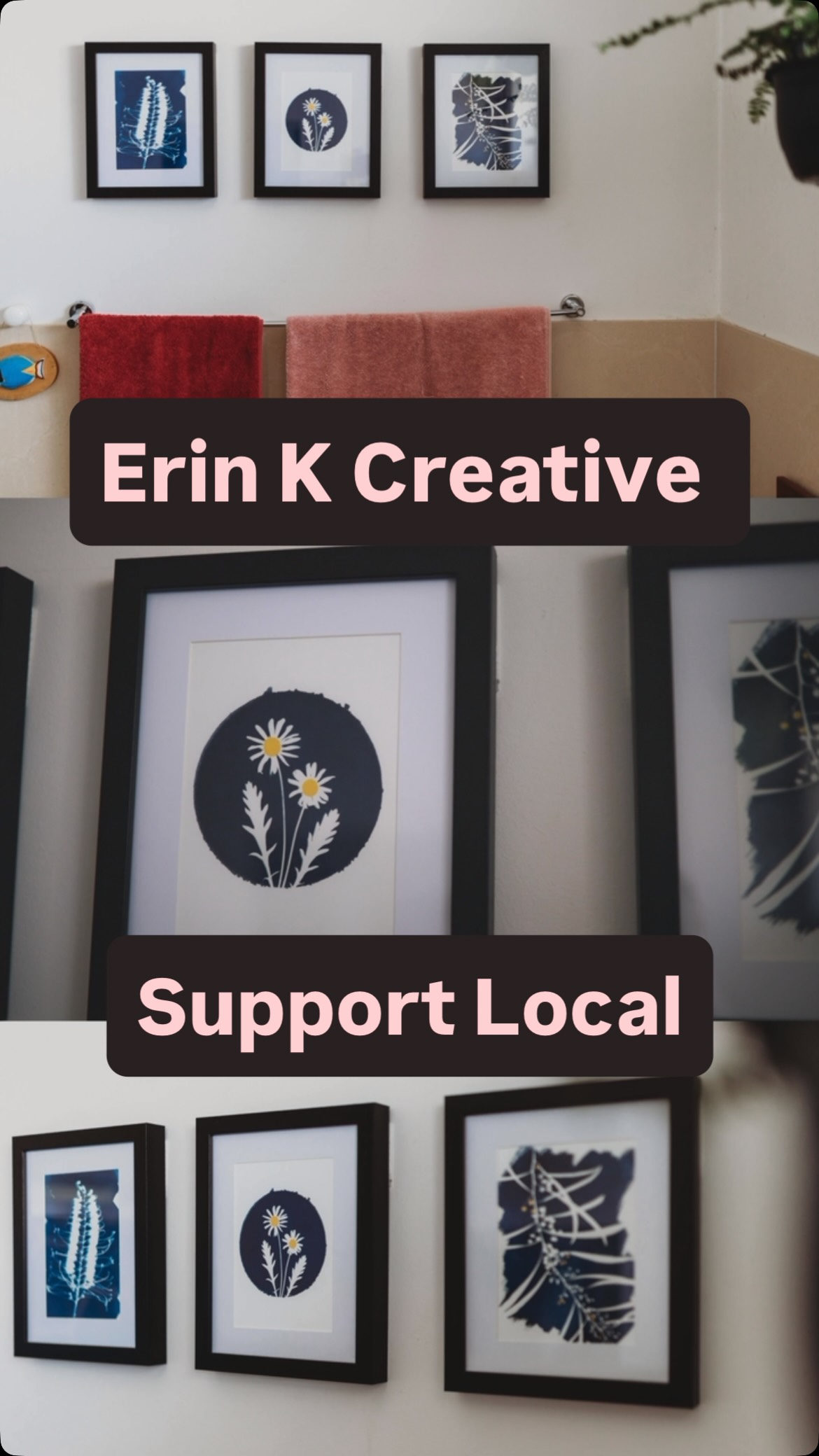 How beautiful are these cyanotype prints?
These are made locally in Croydon by @erinkcreativestudio
Erin is a such a creative and hand makes beautiful jewellery, cyanotype prints and ceramics. A lovely gift if you’re looking for presents at this time of year.
I bought these last year… or maybe the year before 😆 and it’s taken forever for me to frame and hang and now forever to capture and post. But here they are and don’t they look just lovely. Support local business!