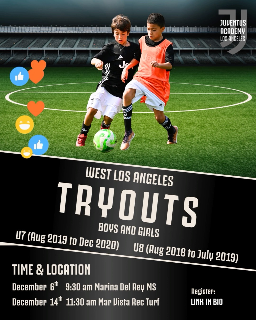 Don’t miss our December Tryouts in West LA!
Secure your spot and take your game to the next level.
Register now — link in the bio.