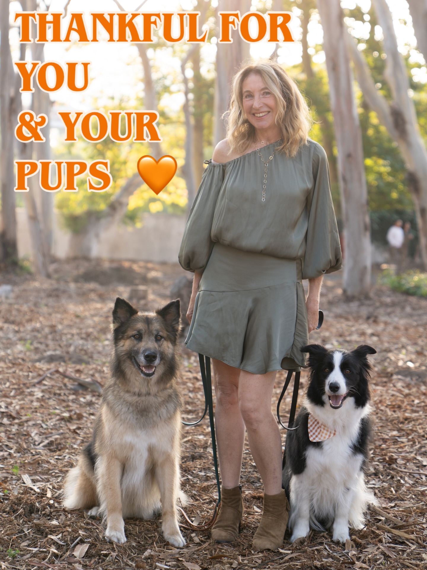 On this Thanksgiving day, I just want to pause for a moment and say how truly grateful I am for you, your dogs- and some cats, and every bit of trust you’ve placed in me and Les Pawtounes
Today especially, I’m reminded of how lucky I am to be part of your dogs’ lives. Every pup I get to work with becomes part of my extended family, and sharing their journeys: their progress, their quirks, their growth is one of the greatest gifts I could ask for.
Thank you for welcoming me into your world, for believing in my work, for supporting Les Pawtounes, and for allowing me to do what I love ❤️ every single day. Whether you’ve trained with me, recommended me, or simply followed along, you’ve made a meaningful impact on my life and my little pack.
From the bottom of my heart, thank you for being here. I am so grateful for each of you today and every day.
Wishing you and your loved ones a warm, joyful, treat-filled Thanksgiving. 🤎🐾. This photo was taken by the ultra talented yoshie_photo_la. She is simply amazing with humans and dogs and I am so fortunate to count her as a friend! If you need truly stunning family or pet photos, she is the one!