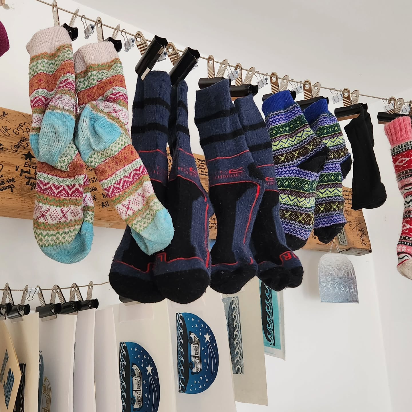 When there's not much on the drying racks and it's raining 😁
#socks
#drying
#outsidethebox
#CornishWeather