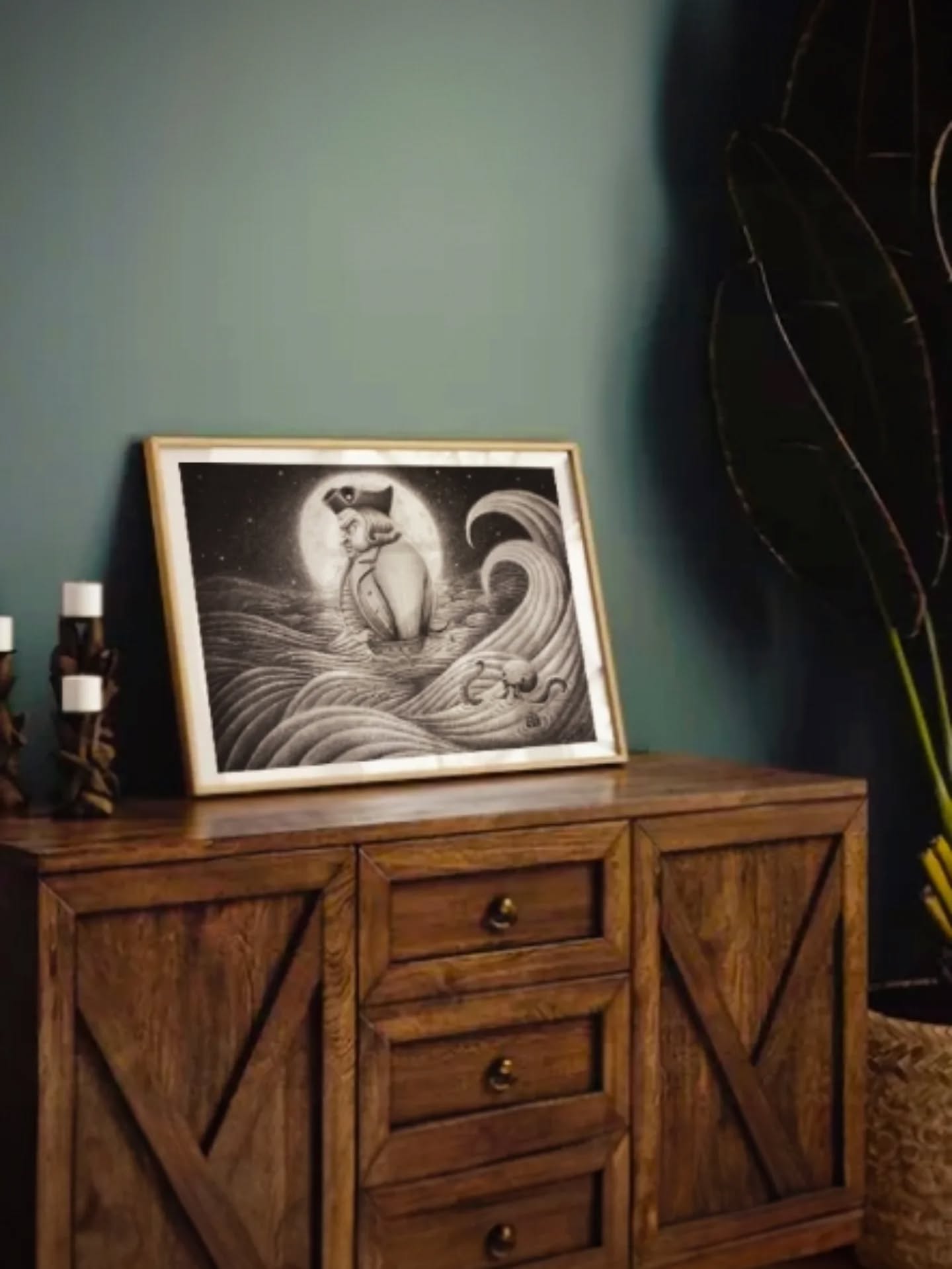 THE GREEDY CAPTAIN
'The captain’s greed knew no depth; he devoured nearly every creature of the sea until he swelled beyond his own ship, forcing himself inside and crushing his own crew beneath the weight of his insatiable appetite.'
Graphic + charcoal pencil on textured paper.
#homedecor #wallart #southlondonartist #sailor #handdrawnart