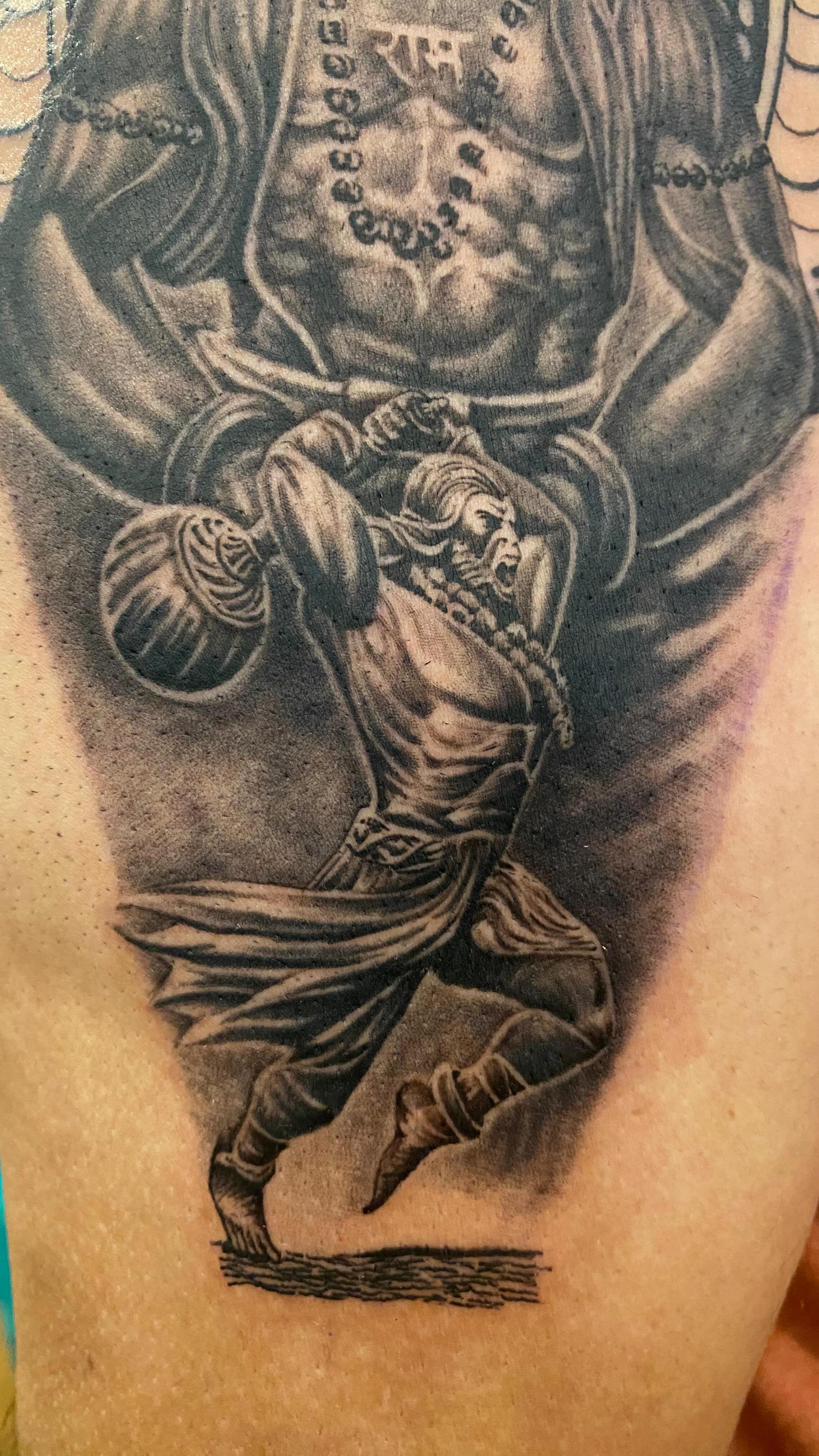 Hanumanji by @jamesy_boy_007
Bajrang Bali #thetattooshopnewdelhi
