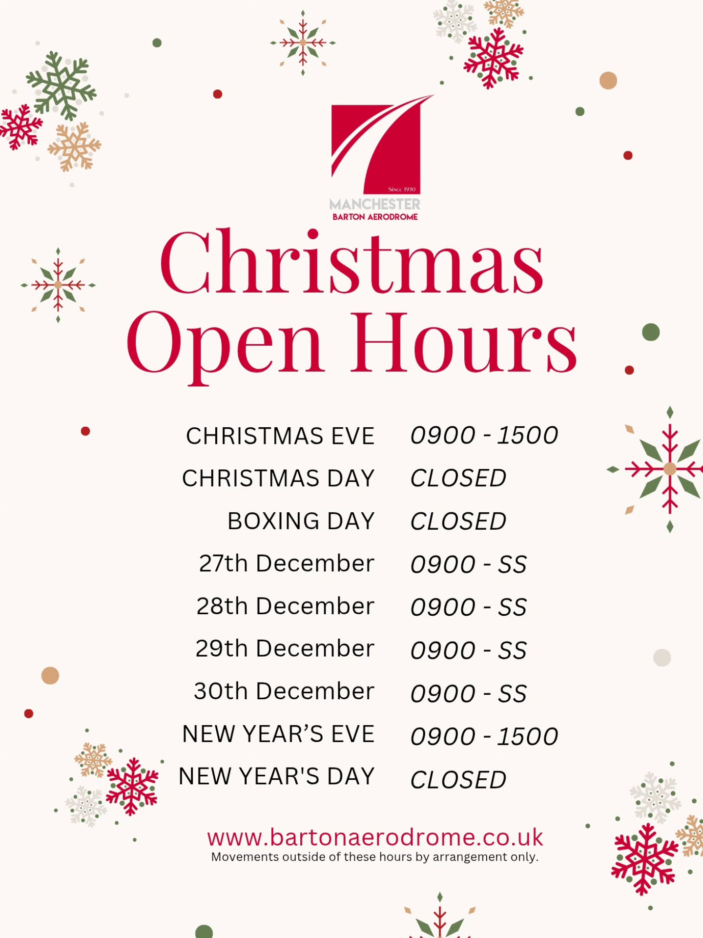 🎄 🎄 🎄
#christmaspresent #openinghours #generalaviationlovers #flyer #privatepilot #manchesterbartonaerodrome #ManchesterBarton #BartonEats #christmasweek
