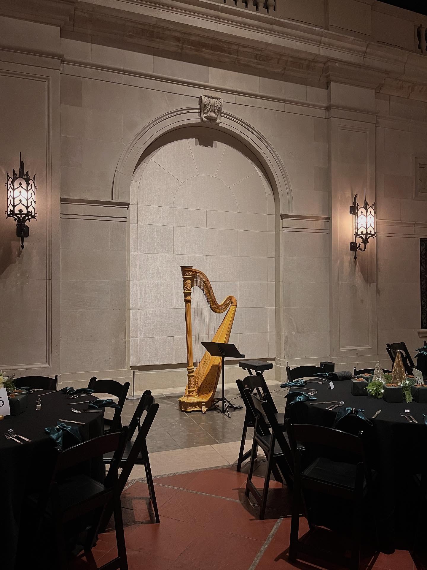 Played the harp last night at the Columbus Museum of Art for Rock City Church’s staff Christmas party -🎄 such a beautiful setting!
#ColumbusMuseumOfArt #RockCityChurch #Harpist #ColumbusHarpist #EventMusic #ChristmasEvent #HolidayPartyMusic #HarpMusic #LiveMusic #ColumbusOhio #PedalHarp #MusicianLife #tiffanyharpist