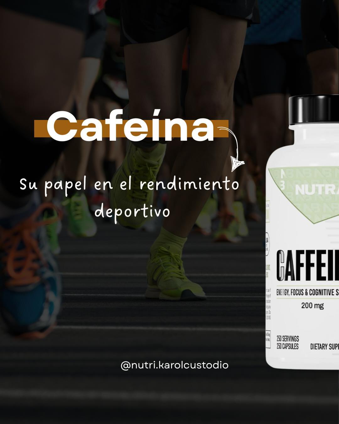 La cafeína es uno de los suplementos con mayor evidencia para mejorar el rendimiento deportivo.
Desde aumentar tu resistencia, reducir la percepción de esfuerzo y retrasar la fatiga, hasta ayudarte a mantener un mejor enfoque durante entrenamientos demandantes.
Además, la evidencia demuestra que puede mejorar el rendimiento gracias a su impacto en la energía, concentración y la fatiga muscular.
Entre sus beneficios más importantes:
- Reduce la percepción de esfuerzo y fatiga en un 5–6%
- Permite mantener un rendimiento mayor durante periodos más largos
- Favorece la oxidación de grasas
- Ayuda a preservar glucógeno para los últimos esfuerzos de la actividad
- Mejora la contracción muscular en ejercicios de alta intensidad y corta duración
- Reduce el dolor post-ejercicio y, junto a carbohidratos, mejora la recuperación
En cuanto a cómo usarla para mejorar el rendimiento, la dosis recomendada es:
Entre 3–6 mg/kg de peso corporal
Es decir, 1 cápsula de Caffeine Nutrabio de @bblatino507 que nos aporta 200mg, 30–60 minutos antes del ejercicio.
Como información adicional puedes hacer el ejercicio según el enfoque que le quieras dar a tu suplementación con cafeína ⬇️:
• Dosis baja: 1–3 mg/kg → Mejora estado de alerta
• Dosis moderada: 3–6 mg/kg → Mejora rendimiento deportivo y cognitivo
• Dosis alta: >6 mg/kg → No hay mejoras significativas
Y recuerda que mantengo un código de descuento en todas las tiendas de Body Building Latino: nutri.karol
Los suplementos son aliados, pero la base siempre es la información y los hábitos correctos ✨