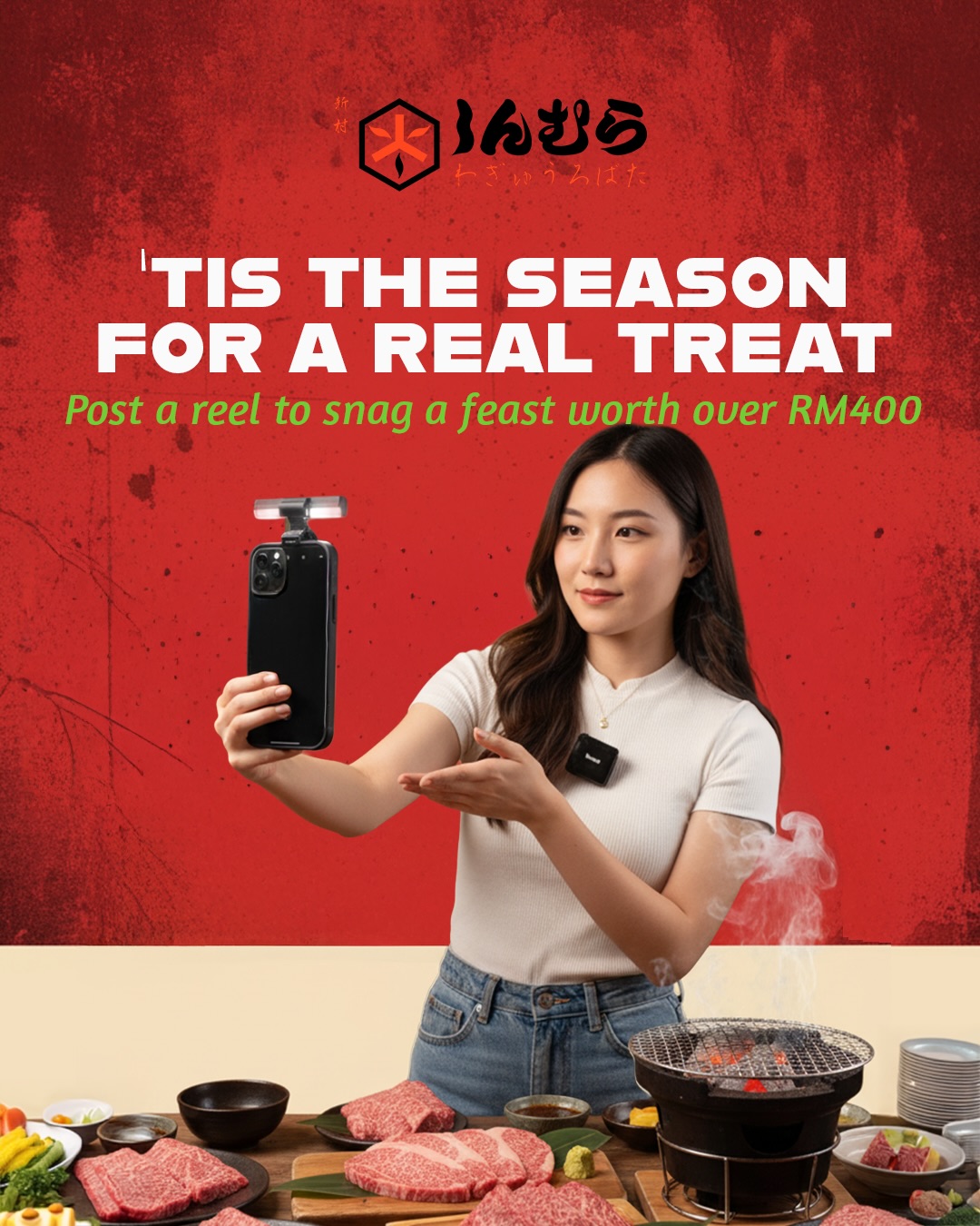 REELly awesome deal! 🎉 Post an 11-sec reel, tag @shinmura.jb as a collaborator, make sure your account is public, and you could win a Miyazaki Jewel feast for two worth over RM400. Quick, fun, and seriously deREELious.. so let’s see your reel!
Editing skills not required… tho reels with the most views, likes & comments stand the greatest chance to win. Get your friends to chime in for your shot at Wagyu glory — let’s see what you’ve got 🔥
Let the REEL battle begin!