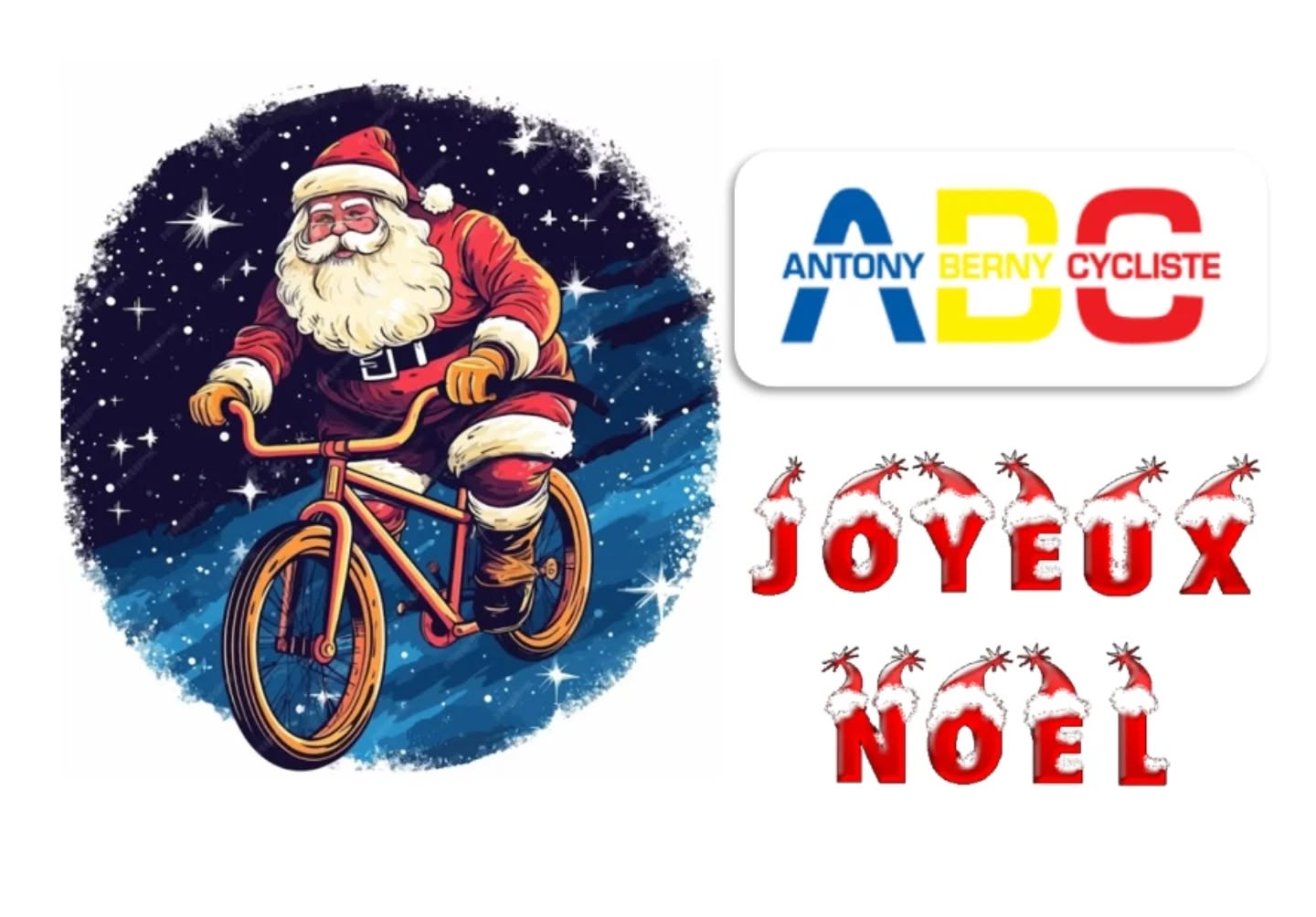 #ABCbonnesfêtes 🟦🟨🟥
Toute l'équipe d'Antony Berny Cycliste vous souhaite de très belles fêtes de fin d'année.