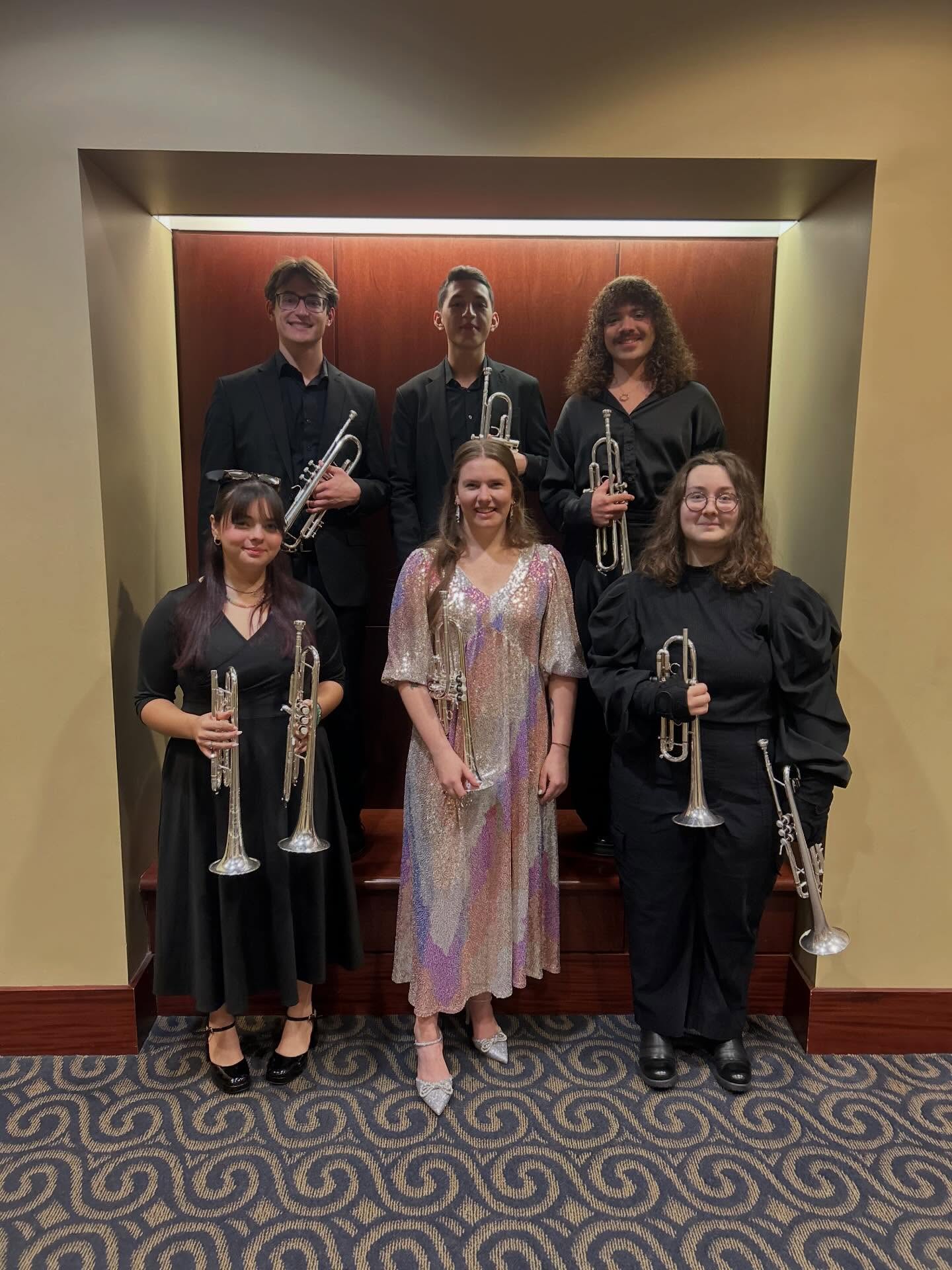 Thank you to all who tuned in online and in person to the performance last night of @kevindaymusic’s pyrotechnics (and a cute lil bugler’s holiday encore!). It is truly my greatest joy to share music making with my students.💖 I am so grateful to @reynolaur for making this collaboration feel fun and easy! UDWE played at such an incredibly high level throughout the entire concert and performed so beautifully. Of course I’m extra proud of the trumpet section sounding awesome all night on some tough pieces! 🎺 Bravo to all!