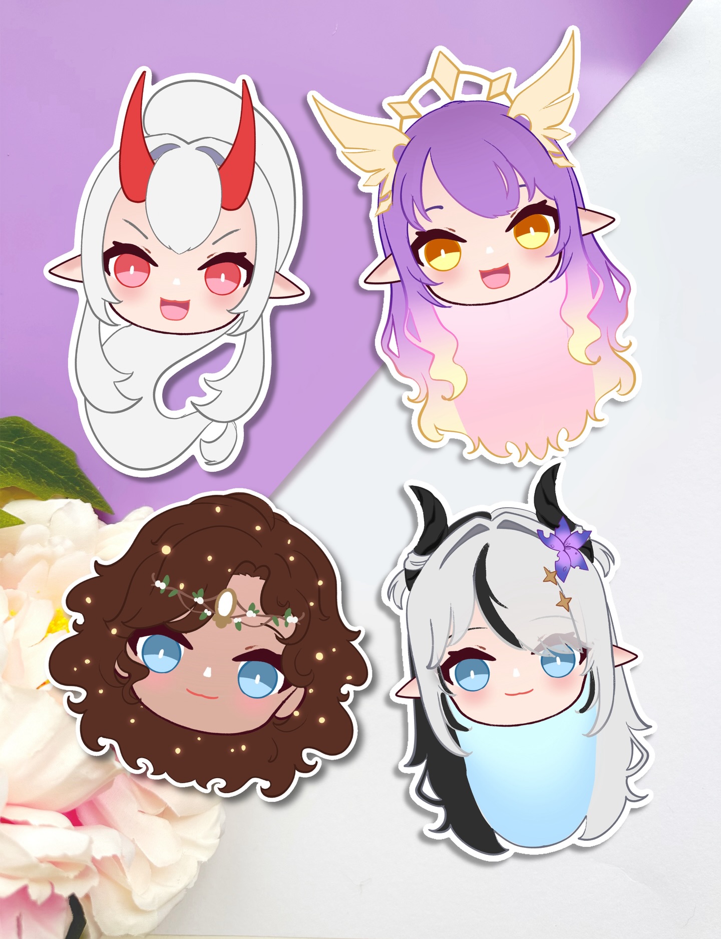 I love these chibi head stickers so much ;-; the girlies of @AbyssVTG, @beemievt , @spacebadger777 , @mimoryvt and @aikaamanai !
#vtuber #vtubergroup #vtuberen