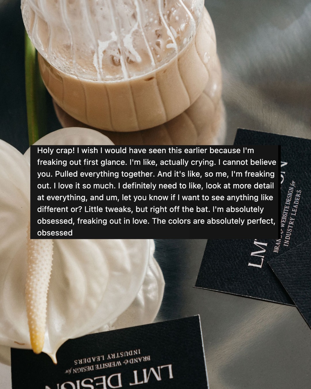 Recent client words. 🥹😭
Blessed to do this. Blessed to work with incredible business owners. Blessed to help them show up in a way that feels authentic to them & their ideal client/audience.
🖤✨
📸 @herbrandphoto