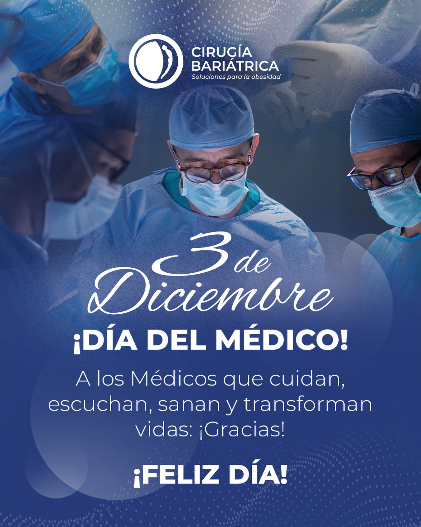 Hoy celebramos a quienes con su ciencia, su corazón y sus manos transforman vidas todos los días. 👨⚕️✨ Gracias, doctores, por su entrega, su precisión y su pasión por sanar. Feliz Día del Médico. ❤️🩺
Today we celebrate those who transform lives with their science, their heart, and their skilled hands. 👨⚕️✨ Thank you, doctors, for your dedication, precision, and passion for healing. Happy Doctors’ Day. ❤️🩺
#health #doctorsday #weightlosssurgery #healthy #diadelmedico