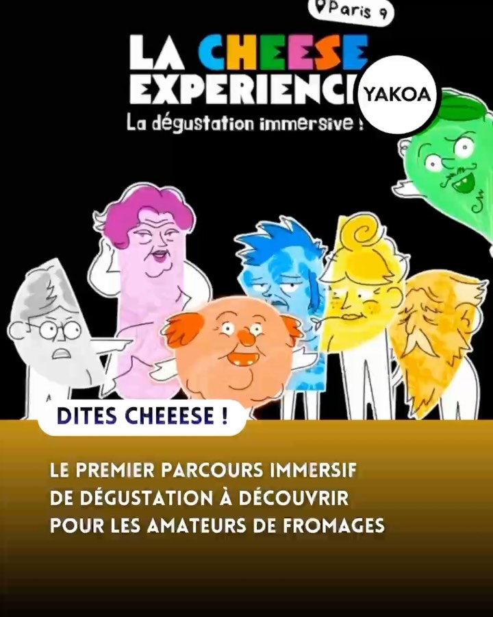 🧀 La Cheese Experience, c’est LE nouveau parcours immersif où les fromages prennent vie… et ça arrive à Paris dès le 4 décembre 2025 !
Imaginez : 1 heure de visite dans 9 salles complètement différentes, et un chariot rempli de fromages d’exception que vous découvrez tous ensemble. Dans chaque espace, une voix-off malicieuse raconte l’histoire du fromage du jour : d’où il vient, comment il est fabriqué, et quelques anecdotes savoureuses. Au signal, tout le monde soulève la cloche… et déguste en même temps, guidé par la musique et la narration. Les fromages, sélectionnés par le Meilleur Ouvrier de France Gérard Petit, peuvent même être accompagnés de vins ou de jus choisis pour l’occasion. Au fil du parcours, vous croiserez les Cheesiz, des personnages fromage aussi drôles qu’attachants. Et à la fin, place au vote pour votre préféré ! Une expérience immersive, fun et gourmande, qui réinvente la dégustation.
——————
🧀 La Cheese Experience
10-12 Boulevard Montmartre - Paris 9
Du 4 décembre 2025 au 31 janvier 2026
Jours d’ouverture du mercredi au dimanche
🎟️ Tarifs (expérience d’une heure incluant une dégustation de 120 grs de fromages) :
Plein Tarif : 22€ - Tarif Junior (-18 ans) : 16€ - Tarif Réduit (PMR, étudiants, etc.) : 19€
Tarif Famille (4 pers) : 72 €, soit 18 € par personne
Infos sur lacheeseexperience.com/
#fromages #fromagefrancais #passionfromage #parisimmersif #parisinsolite #parissecret #parisgastronomie #gastronomiefrancaise #frenchcheese #pariscityguide