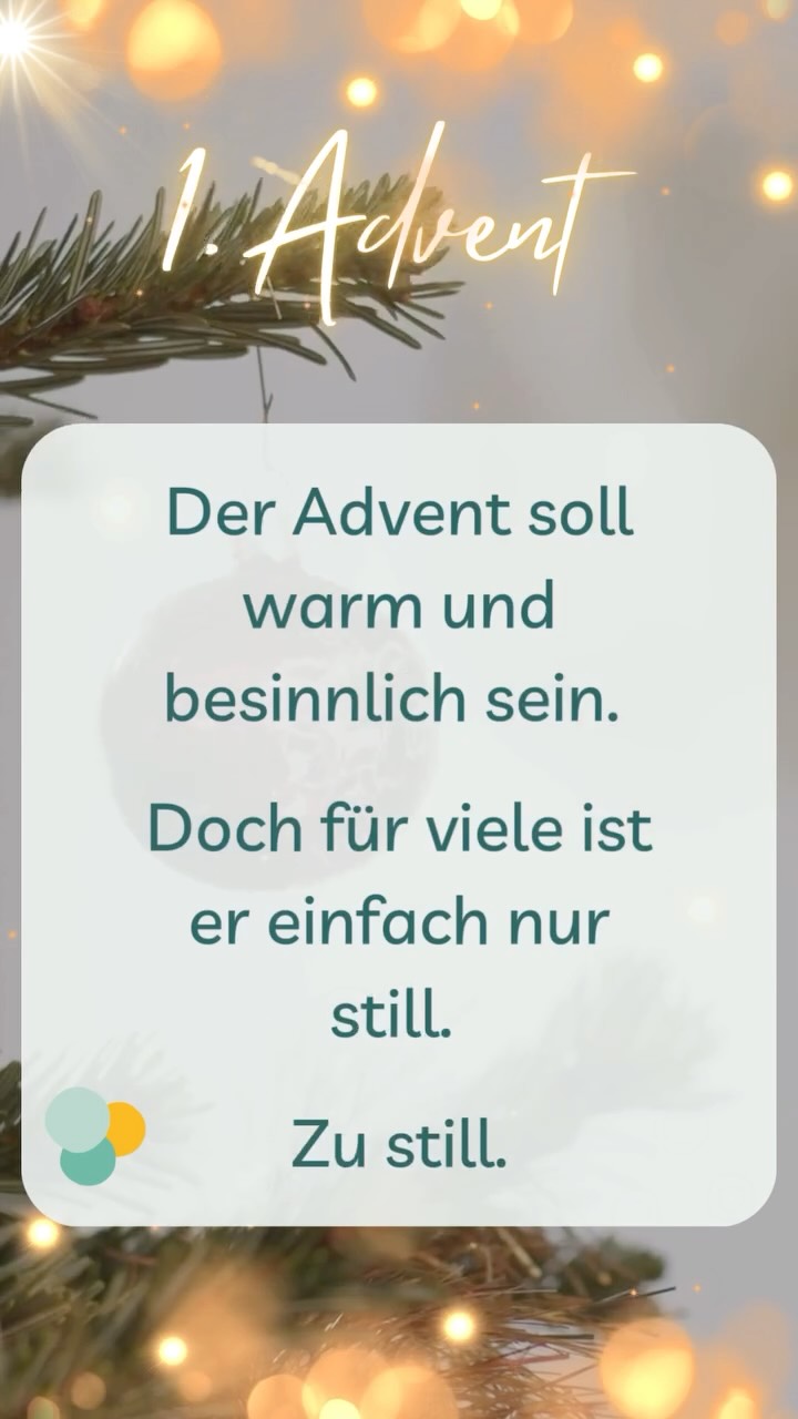 🎄1. Advent🎄
Einsamkeit hat in dieser Zeit Hochkonjunktur.
Und nein – sie betrifft nicht nur Singles mit Netflix-Abo.
Auch Menschen in Beziehungen, mit Familie, mit vermeintlich „vollem Leben“, spüren sie.
Weil Nähe nicht an Geschenke oder Gesellschaft gekoppelt ist,
sondern an das ehrliche Gefühl, gesehen zu werden.
Also falls du dich gerade leer fühlst:
Du bist nicht kaputt. Du bist ehrlich.
Und vielleicht ist dieser Advent die Einladung, nicht länger auf das „Wir“ zu warten –
sondern dich selbst wiederzufinden.
Einzigartig unperfekt.
💬 Wer sagt, die stillste Zeit sei immer schön, hat sie noch nie wirklich ausgehalten. 🕯️
#HeilpraktikerinFürPsychotherapie #PraxisPraxenthaler #AnjaPraxenthaler #Einzeltherapie #Paartherapie #Coaching #einzigartigunperfekt