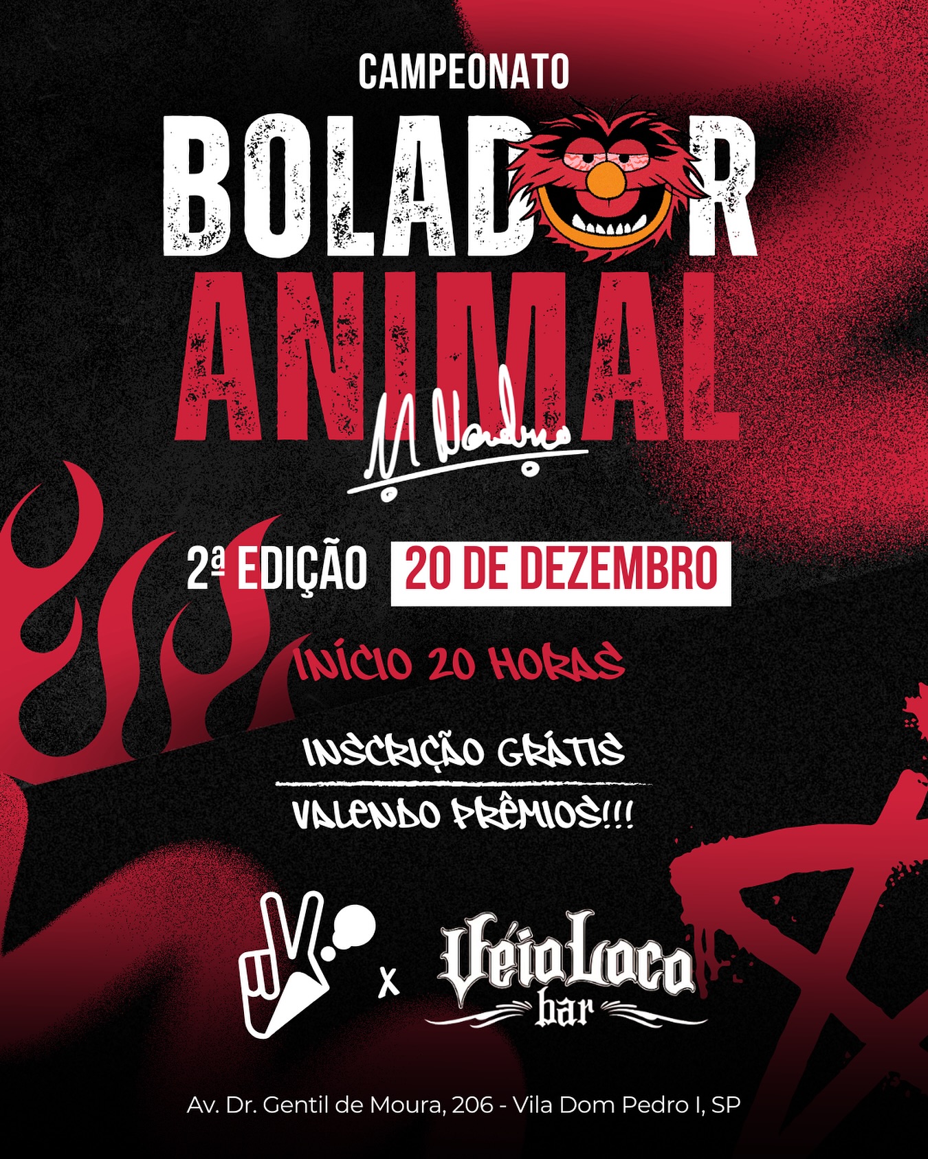 Sabadão tem 2a edição do BOLADOR ANIMAL, já vai se preparando pra mostrar sua arte 👨🎨✌️
E marca aí pra não esquecer, sábado dia 20/12 às 20h, no Veio Loco Bar @veiolocobar, nos vemos lá!