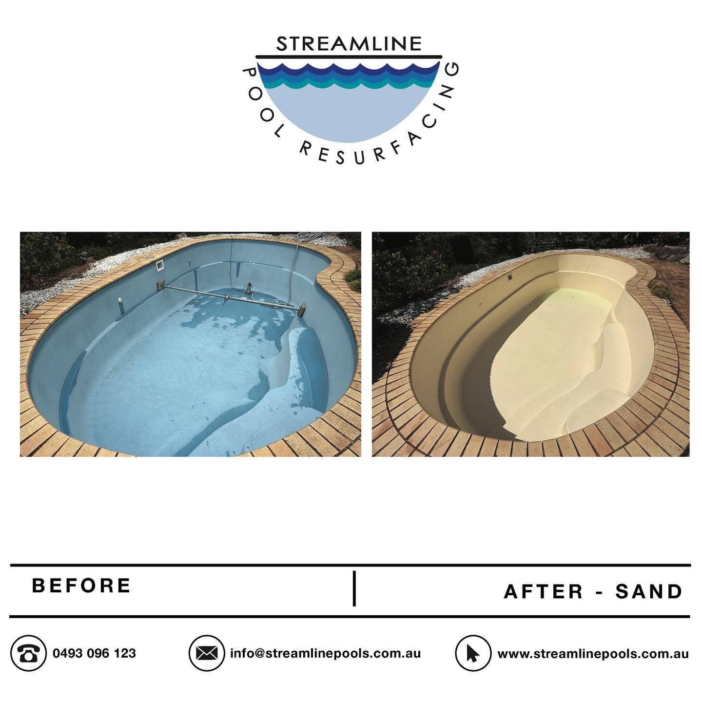 Before and after of a recent sand coloured job we completed in Bli Bli, Sunshine Coast
.
.
.
#streamlinepoolresurfacing
#resurface
#repair #swimmingpool
#fiberglass
australianbackyard maintenance