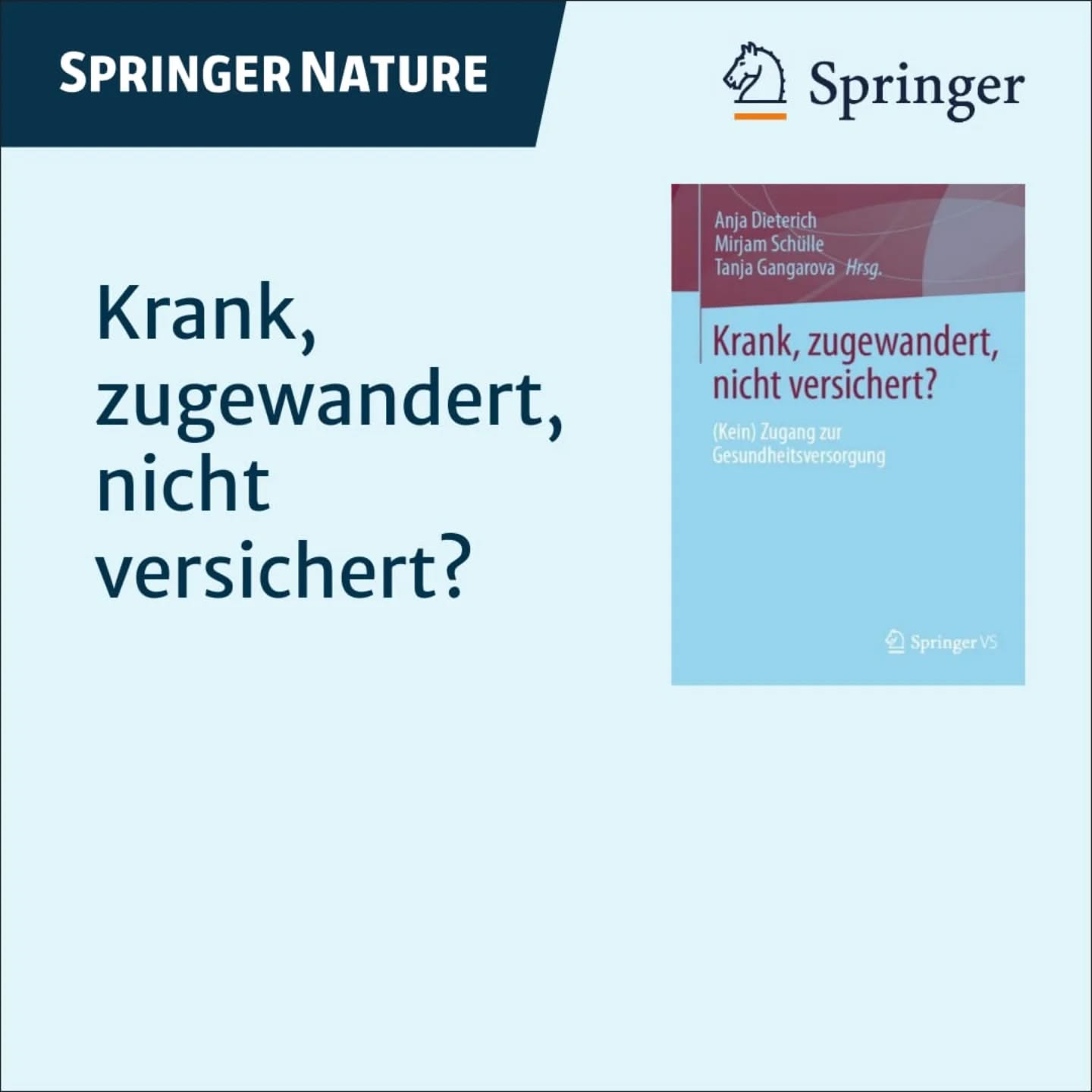 ✨ Neues Buch! ✨
Virginia Wangare Greiner, Gründerin von Maisha e.V., hat am Buch „Krank, zugewandert, nicht versichert?“ mitgewirkt.
Ein wichtiger Beitrag zur Sichtbarkeit und Gesundheit von Migrantinnen.
Jetzt erhältlich!
ISBN: 978-3-658-48772-0 / 978-3-658-48771-3
#maishaev #buch #migration #gesundheit #springernature