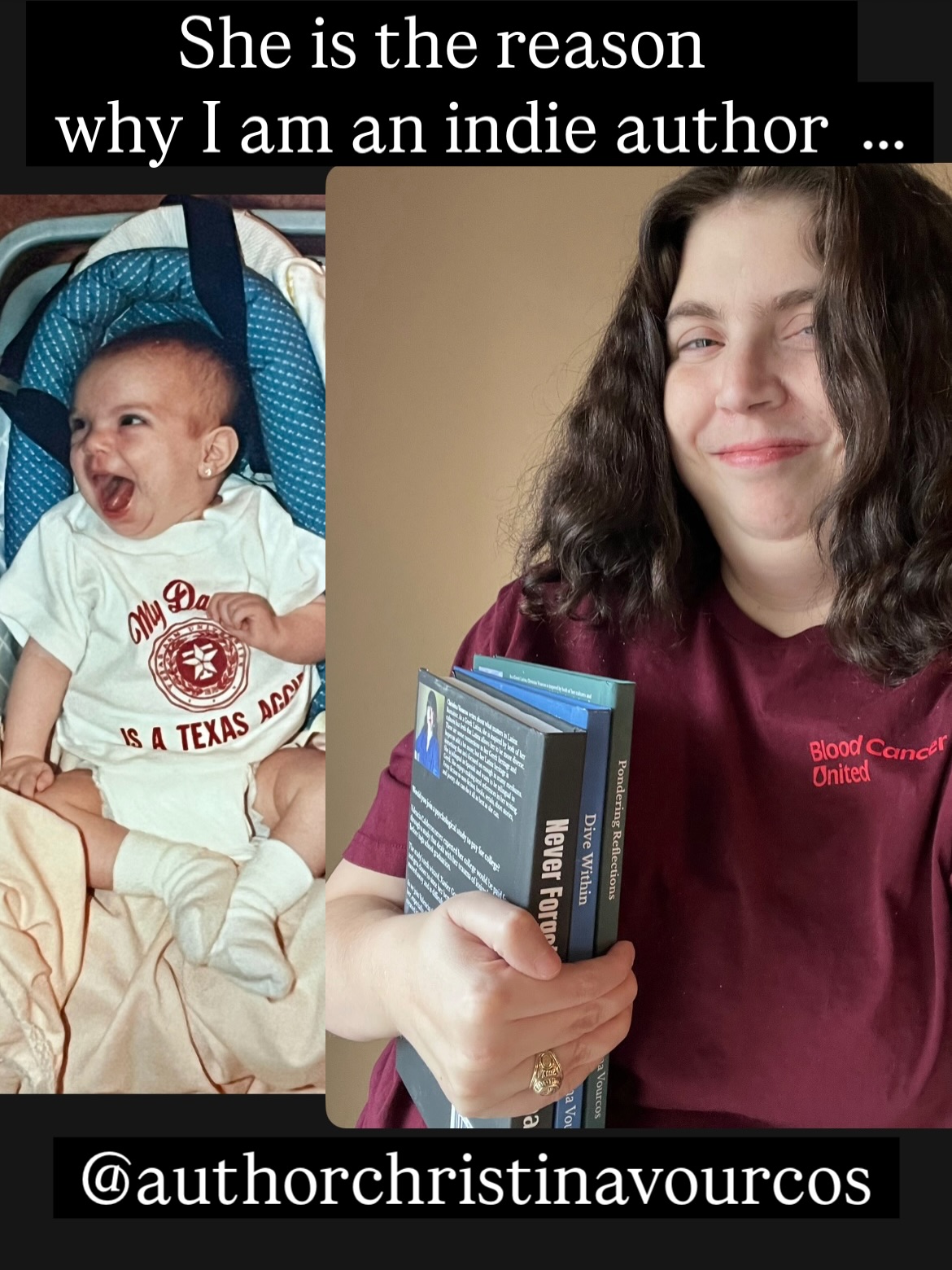 That little girl has a shirt that says, “My daddy is a Texas Aggie.” She grew up to become a Texas Islander. Close enough. It’s still in the TAMU system.
My Islander ring (@island_university) looks a lot like my dad and grandpa’s Aggie rings (@tamu). So it connects with me in so many ways. The ring brings me pride just as my books do. Especially with all the work involved with both.
So when it’s tough to know the interest in my books, I’m reminded of the little girl who loved creativity and innovation was the one who always wanted to be an author, educator, and make a difference in any way she could.
As an indie author (with a part-time educator salary), I’m one of the many small businesses who rely on your support. While I receive assistance from @amazonkdp, but it’s only to make my books available for purchase.
Everything else is done through my effort alongside those who support me and those who inspire me. So when you purchase one or more of my books through Amazon or request my books through your local bookstore, as a gift for others and/or for yourself, know that your support goes a long way towards making my little girl dreams come true. But even if you can’t purchase, any way that you are able to support, really means a lot. Thank you for your continued support.
P.S. My loyalty to the Texas Aggies and Texas Islanders will always be forever. #GreekLatina #IndieBooks #LymphomaSurvivor #SmallBusiness #Poetry #Fiction #Nonfiction #CreativesContentClub