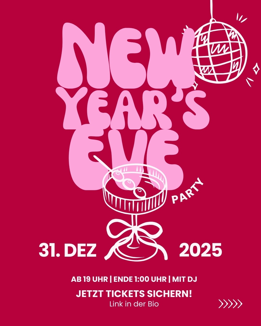 Silvester über den Dächern der Stadt🤌🏼
Starte ins neue Jahr über den Dächern der Stadt!
Feiere eine unvergessliche Silvesternacht mit atemberaubender Aussicht, treibenden Beats und echter Rooftop-Atmosphäre.💖
🥂 Foodie-Ticket ab 19 Uhr – Fingerfood vom Flying Buffet inklusive
🍸 Drinks-Only ab 21 Uhr – kommt vorbei und stoßt mit uns an
🎟️ Link zu den Tickets in der Bio