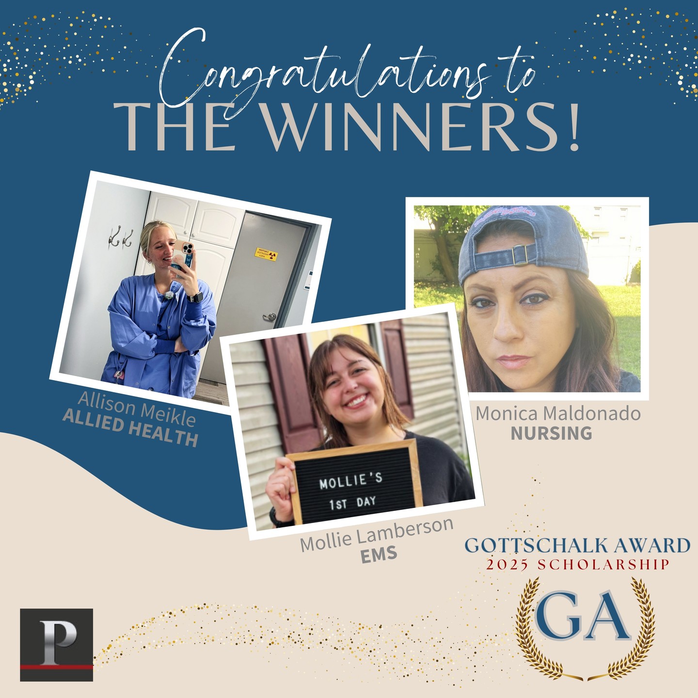Congratulations to our 2025 Gottschalk Award winners!
Each recipient received $1,500 to support their education in EMS, Allied Health, and Nursing. At Platinum, weâre honored to help ease the financial burdenâeven just a littleâand cheer on these students as they pursue their dreams.
Want to apply for the next scholarship cycle? Check out the link in our bio for all the details.
#platinumedscholarships #futurehealthcareprovider #GottschalkAward2025