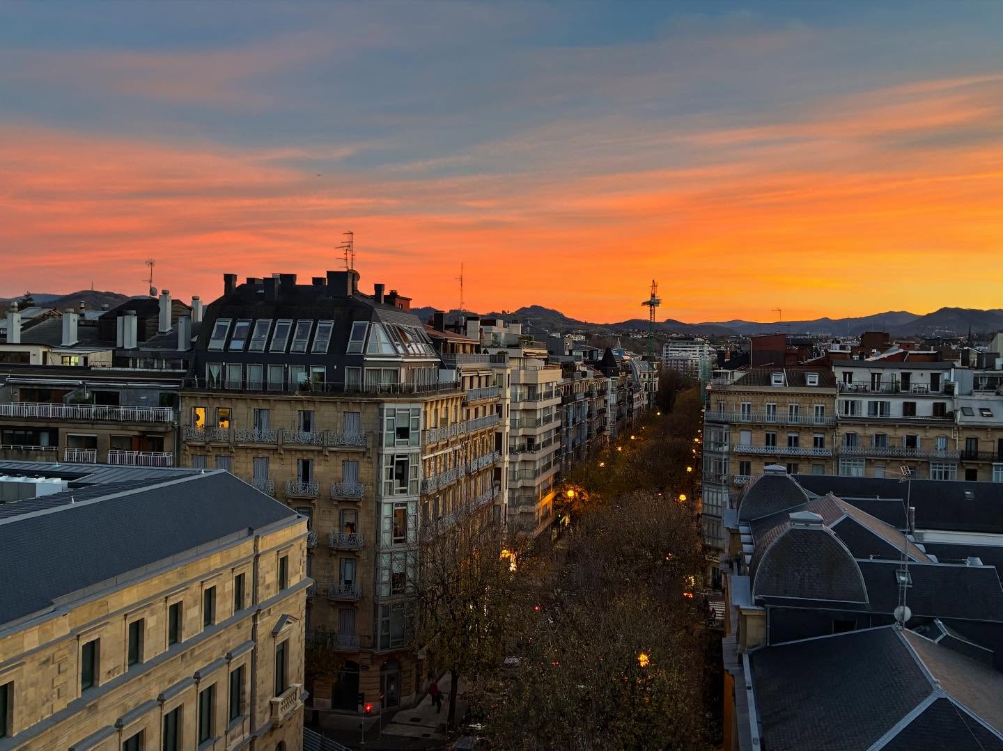 Sunset from the balcony.