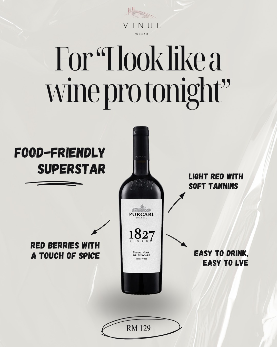 Crafted in one of Europe’s oldest wine regions - Purcari Pinot Noir is charm in a bottle.
Get yours at https://www.vinulwines.com
#vinulwinesmy #purcariwines #winelover #premiumwines #winesmalaysia