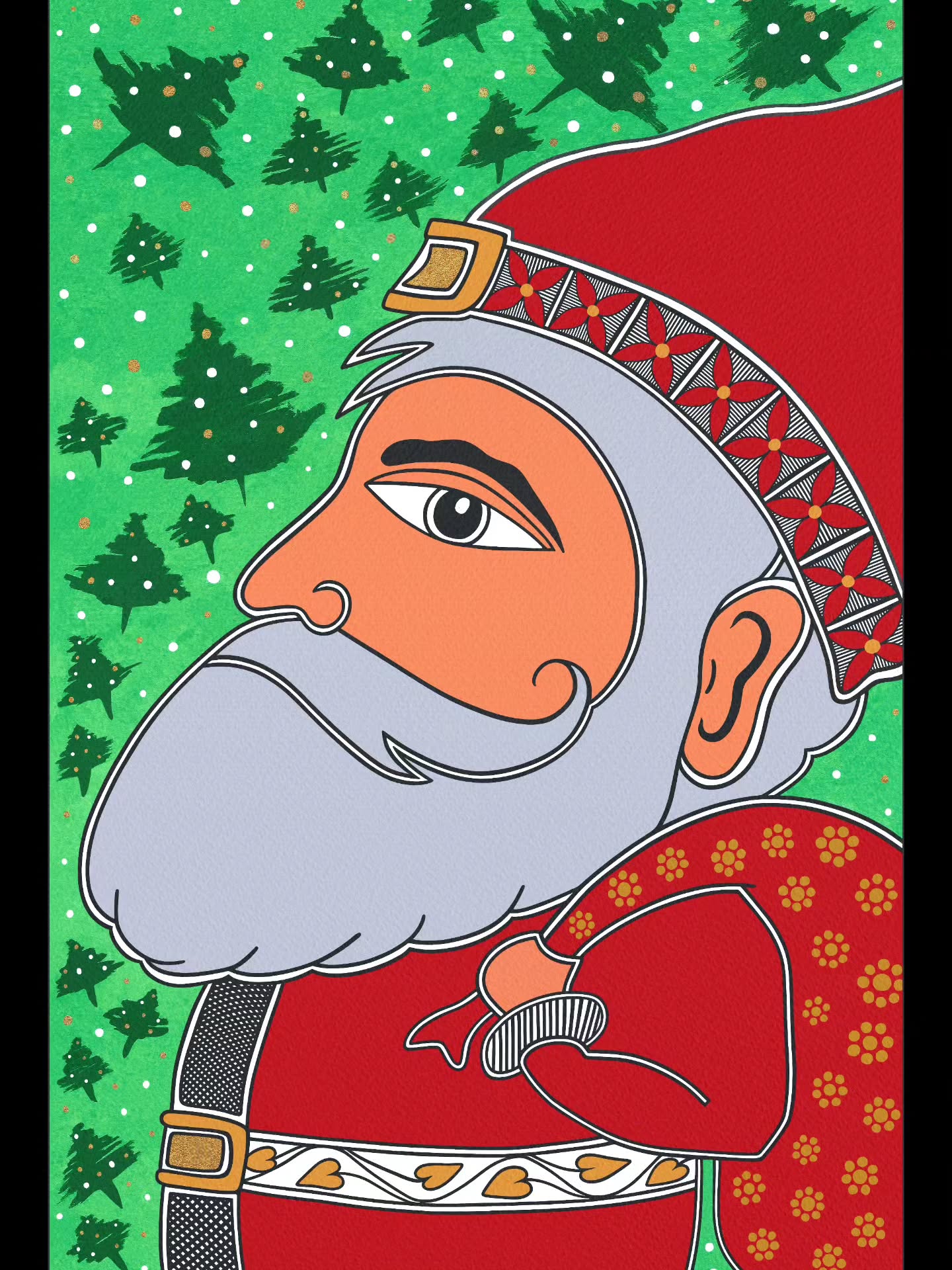 Back in my college days, right in the middle of the pandemic — I was one of the leaders of our art club. That Christmas, we came up with a beautiful challenge: create an artwork that blends Indian folk art with the festive Christmas spirit.
That idea lit something in me. I imagined Santa Claus, but not in the usual style — instead, illustrated in Madhubani art, with bold colours, intricate details and the warmth of tradition. And that’s how this Santa was born.
This year, I decided to revisit that concept and refine it with everything I’ve learned since then.
Seeing it finally come to life — vibrant, joyful and perfectly matching the festive vibe — makes my heart so happy. ❤️
This marks the beginning of my Christmas Charm Collection, and I can’t wait to share the rest with you — one magical piece at a time ✨
#christmastime #madhubani #christmasdecor #merrychristmas #santaclaus