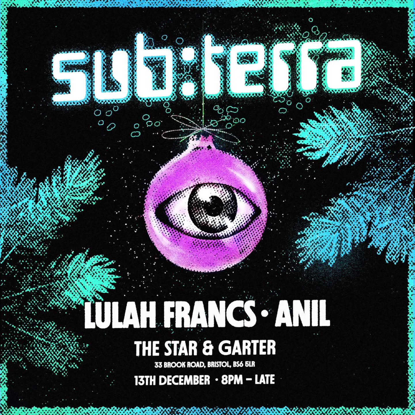 Sub:terra is founded and run by Lulah Francs, DJ / vocalist / producer from Ibiza. Sub:terra aims at reviving the Acid House days in search of true escapism through the medium of music. Sub:terra, Lulah’s own club night and radio show, is reintroducing the wonky Acid House sound of the UK and East Coast for a generation of clubbers who missed out on the madness the first time round. sub:terra has been smashing dance floors at venues like The Cause & Fabric in London, the legendaryMalanga Ibiza as well as the non-binary/all female festival Risen, following which it was given a special mention by Resident Advisor. Last but not least, this is the second time sub:terra lands at The Star & Garter after a slamming party in March '24. Lulah also brought sub:terra to Bristols legendary club, The Love Inn this September with house legend - NIKS.
Fold and Fabric are next on Lulahs sub-terra hit list along withother more intimate underground spaces where the beauty of dance-floor togetherness is paramount.