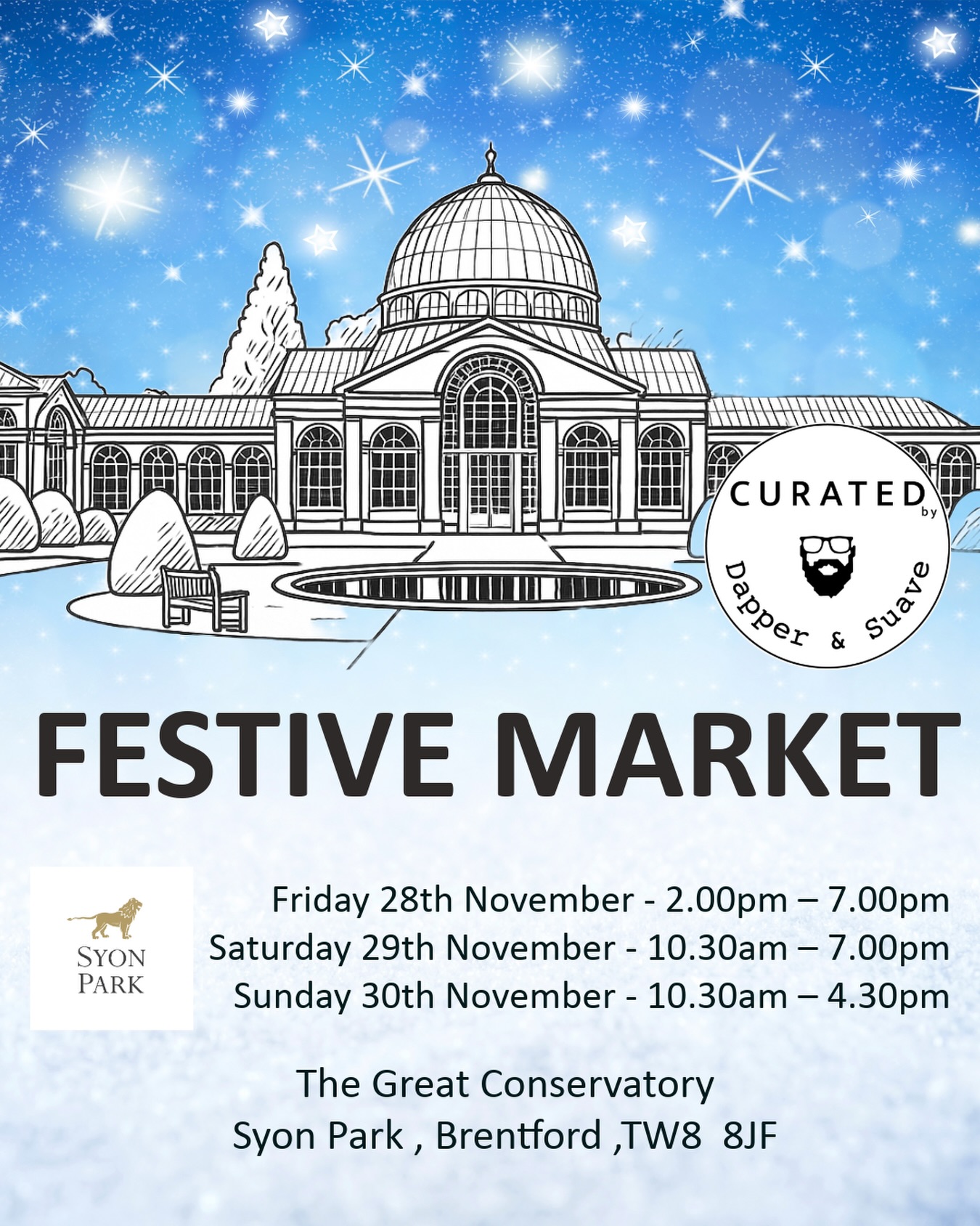 Get in the festive spirit by coming to see everyone’s favourite Snow Queen Elsa! ❄️
She will be doing Meet and Greets as well as a few singalongs at @curatedbydapperandsuave ‘s wonderful Festive Market hosted at @syonparkofficial 🎄But catch her quick as she’ll only be there tomorrow (Friday from 2pm-5pm) in the Lily Pond Room! She can’t wait to meet you! 🩵