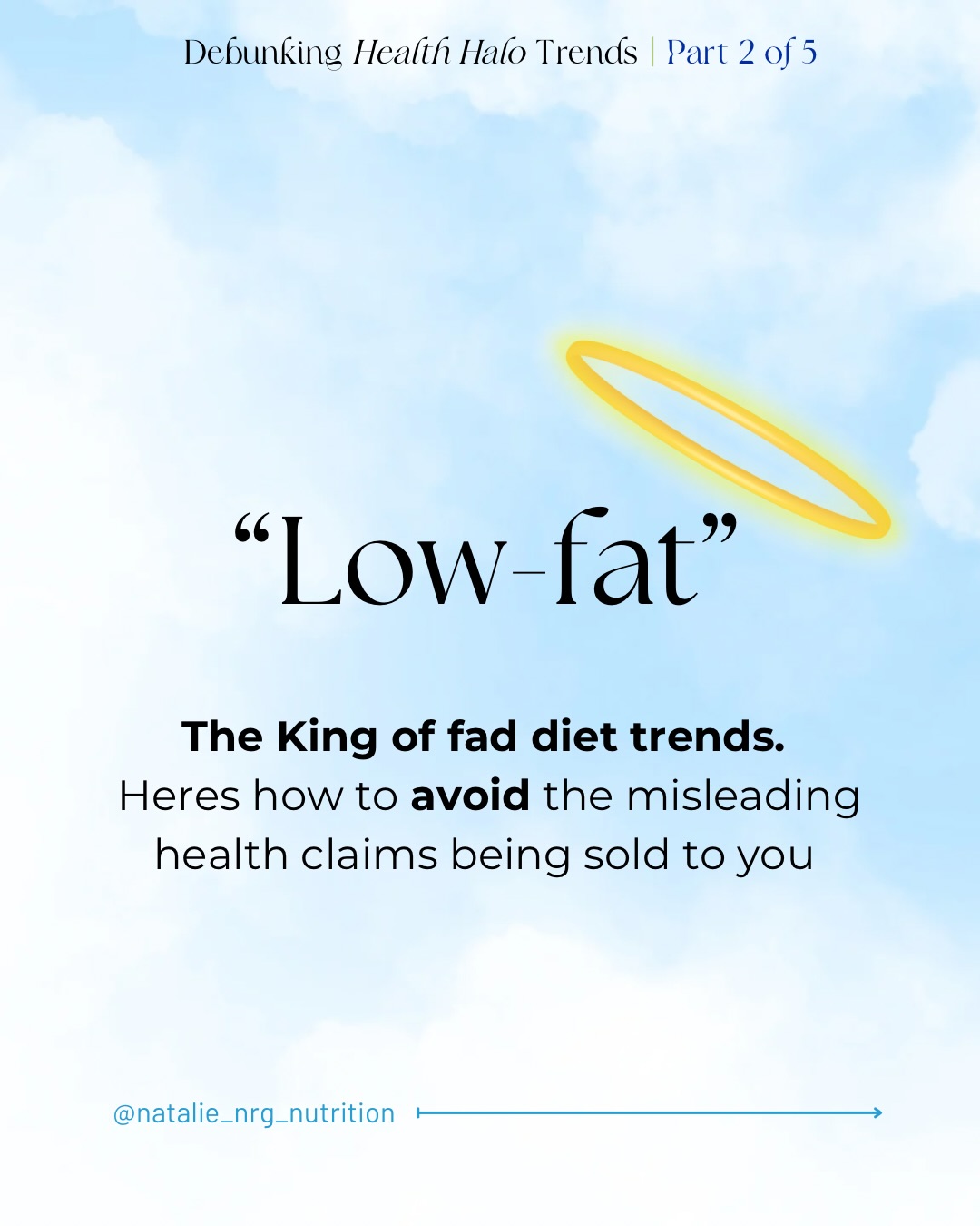 The low-fat illusion 😇👉🏼🤥
Don’t let a ‘fat free’ label trick you into thinking this product is healthy; it may be far from it…
“Low-fat” once meant “healthy”. Since the late 1970s we were told by the authorities that fat was the enemy - linked to heart disease, weight gain and high cholesterol.
🤑Food companies followed the call and stripped fat from yogurts, dressings, ready meals, ice creams and replaced it with something that tastes good: high amounts of sugar and starch.
👎🏻The result? Products that appear light and healthy but can spike your blood sugar, disrupt energy levels, rob you of fat-soluble vitamins and often leave you hungrier later.
🧀Fat itself is not the problem! The type and balance of fats matter.
🐟🧠Healthy fats from sources like unrefined olive oil, coconut oil, nuts, seeds, avocado, wild oily fish, and eggs are vital for supporting hormone production, brain function and absorption of fat-soluble vitamins.
😫🚫By consuming processed low-fat foods and following a low-fat diet, we become hungrier, fatter, nutrient-deficient, moodier, have higher blood lipids and more prone to disease.
✅Rather than seeking out low-fat versions, focus on foods that contain natural fats in ✨moderation✨ and avoid those that are overly processed or sweetened to compensate for the flavour.
It’s fine to reduce your overall fat intake if you’re pursuing a calorie deficit for weight loss - but remember, fat is an incredibly important macronutrient for your health, too 💪🏼🫀🧠
Health isn’t about removing macronutrients when supermarket brands tell you to – it’s about understanding how they work together to support the body as a whole.
💬Looking for advice on how to make the right food choices to fuel your body? Drop me a DM or head to our website - link in bio 🌟
#lowfat #healthyfat #fatisgoodforyou #eatwellbewell #nrgmatrixclinic #nrgnutrition #healthhalo