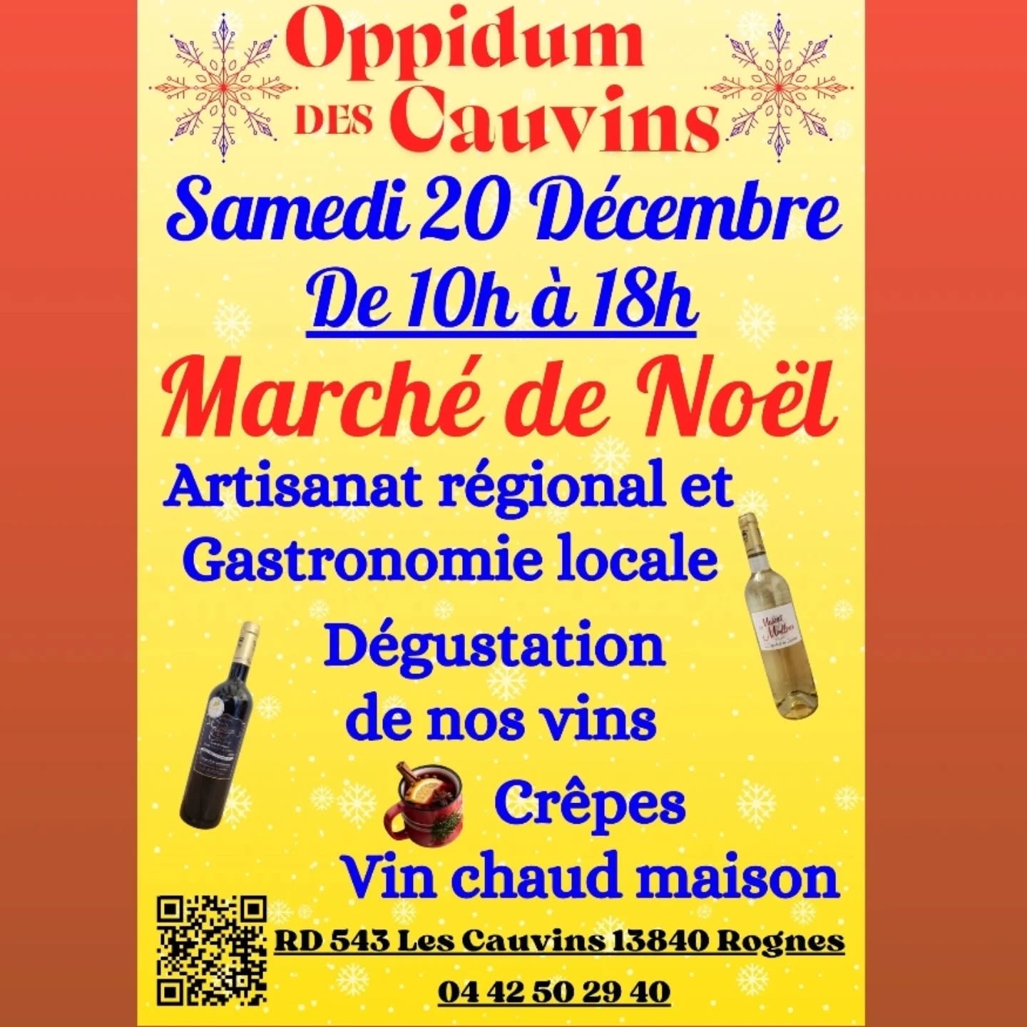 Mesdames, Messieurs, Chers clients,
Que faites-vous le Samedi 20 Décembre ? Réservez d'ores et déjà votre journée pour visiter notre Grand Marché de Noel de 10h à 18h ! 🎄
Un grand nombre d'artisans locaux seront présents :
- Gastronomique :Foie gras / Saumon gravlax / Magret de canard fumé / Truffes / Champagne / Safran / Biscuits / Miels / Herbes aromatiques / Agneau et Volaille BIO de Noel / Jus de fruits / Charcuterie et Fromages Italien ( Découpe à la minute et plateaux ) / Panettone / Whisky / Vin chaud / Crêpes
- Artisanat : Bougies / Bijoux / Maroquinerie / Poterie / Tourneur sur bois / Papeterie / Diffuseur en céramique .
Vous pourrez également déguster toute notre gammes de vins, en particulier, nos nouveaux millésimes
ANIMATION MUSICALE de 13h à 15h de @LAMIACARA reprenant les grands standards de Noel 😍
Pensez à vos cadeaux en offrant à vos proches une valisette de vins ou des produits de notre épicerie !
Profitez de cette journée en famille ou entre amis 😉
L'abus d'alcool est dangereux pour la santé, à consommer avec modération