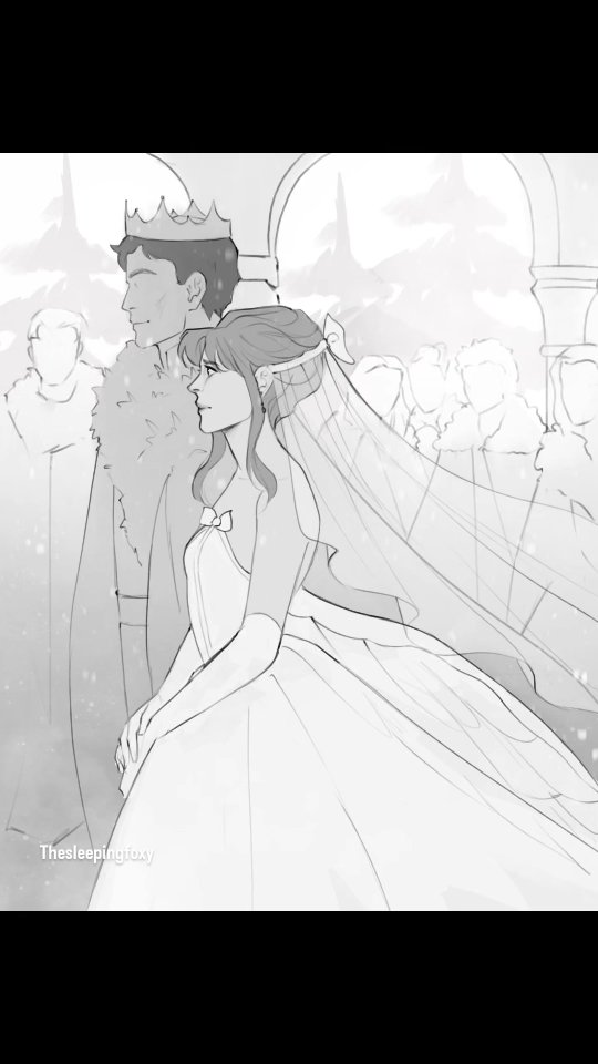 I'm late to this as only now I find my feed invaded with these edits and I couldn't resist!!
It's also the first time in a long time that I really felt compelled to draw something for myself ✨
Used this to imagine Evangeline's wedding to Apollo, and Jacks in the crowd, smirking lol
Characters from "Once Upon a Broken Heart" by @stephanie_garber
#arttrend #illustration #onceuponabrokenheart #ouabh #stephaniegarber #romantasy #romance #evajacks #goldenbrown #characterart