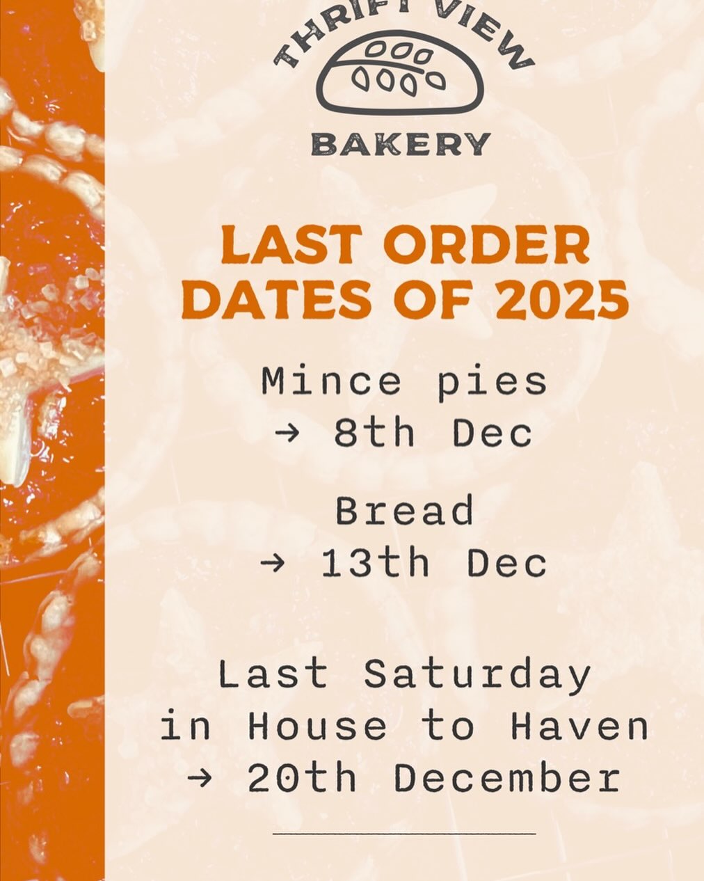 Hello Everyone! Just wanted to put this on here what Thrift Bakery’s plans were leading up to Christmas.