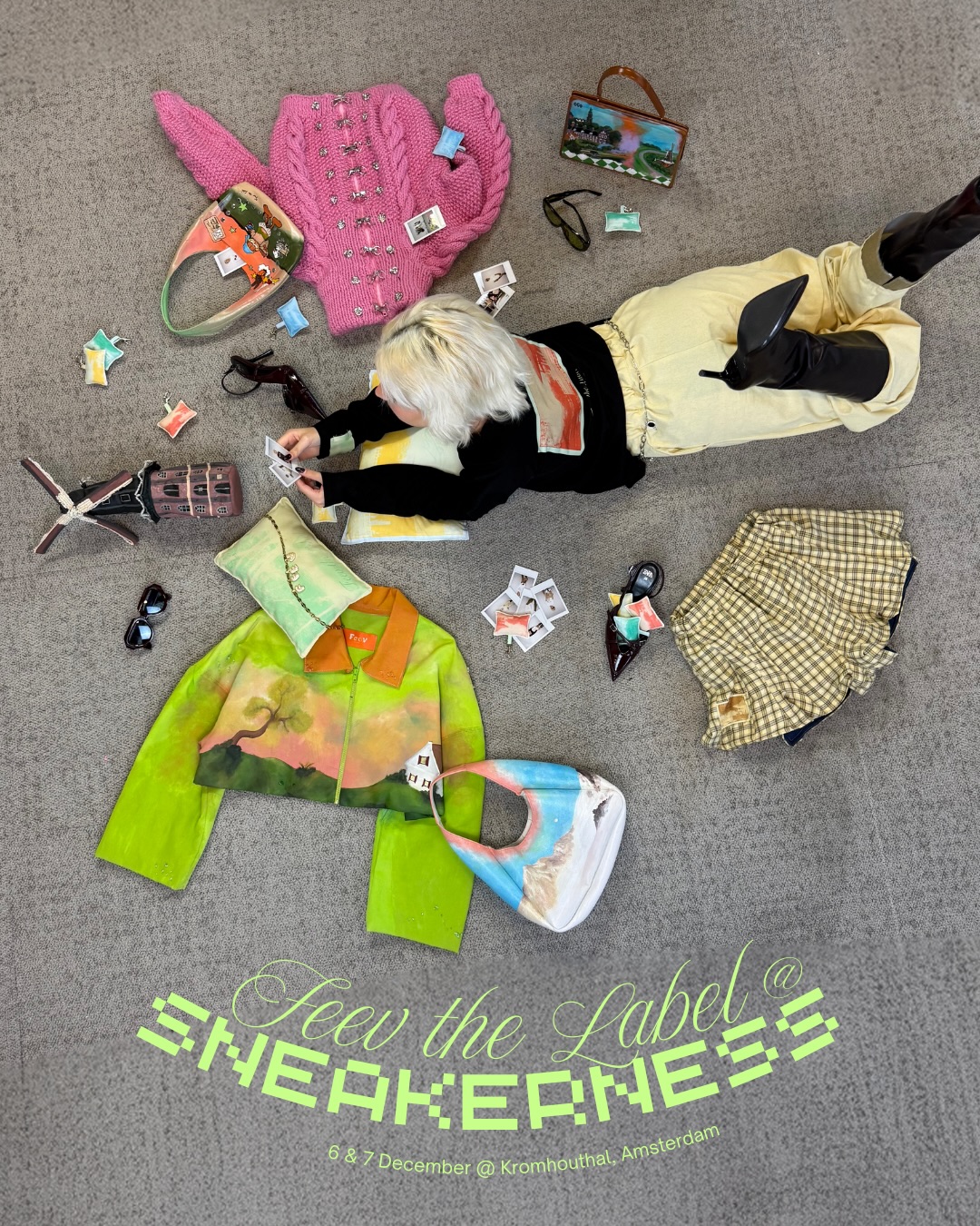 Come meet us at @sneakerness Amsterdam this weekend! 🚀 We’re moving our ‘office’ to the Kromhouthal with live painting, a chance to try and buy our new tees and longsleeves, plus fresh goodies like bag charms. And of course, our rental collection filled with iconic pieces and bags will be on view! ✨
Hope to see you sooooon!
Love,
Vivian / Team Feev