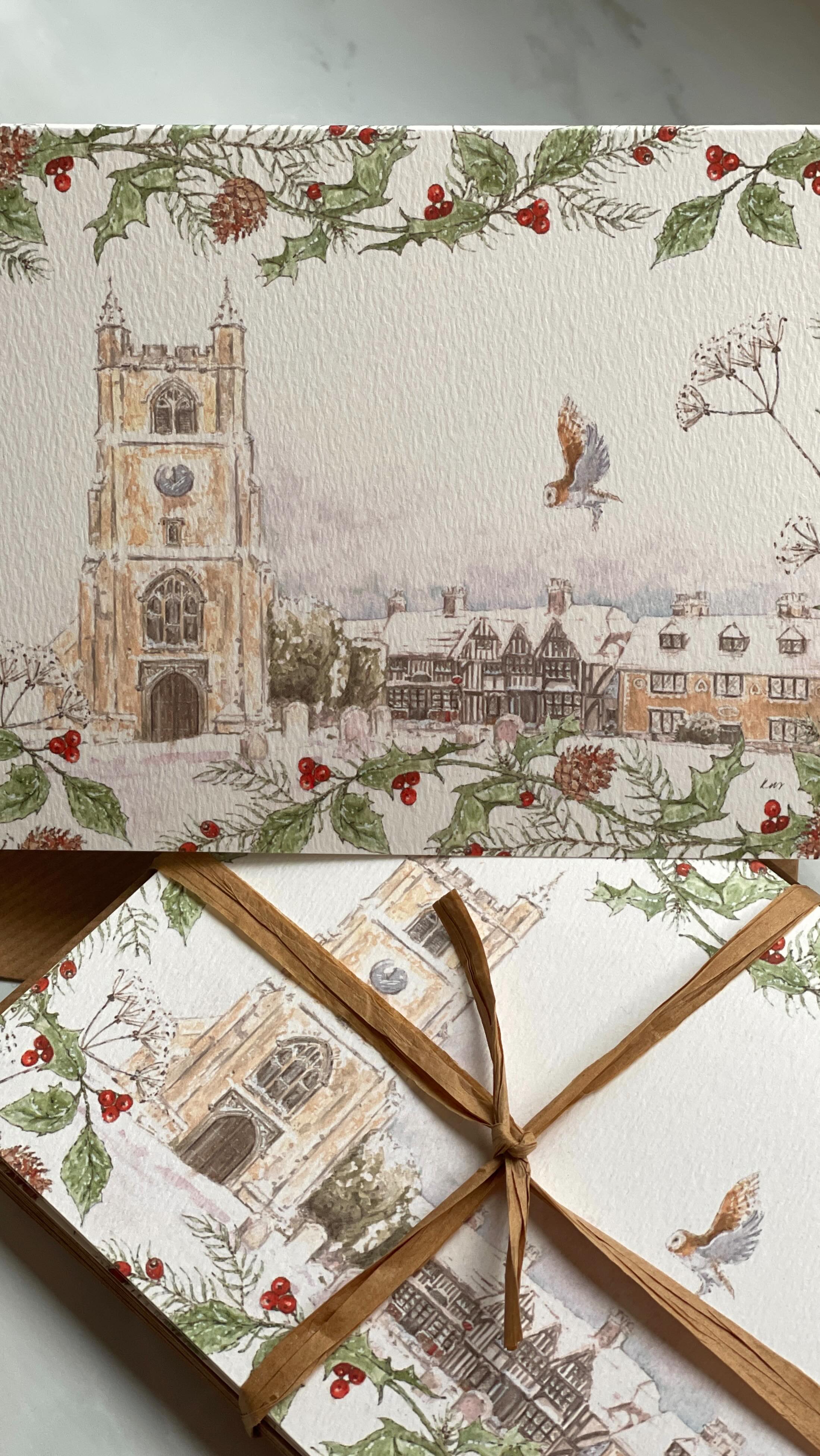 Latest commission - Beautiful Chiddingstone with its church owl, such a lovely card to create .
.
.
#countryliving #countrylife #countryart #inspiredbynature #countrydecor #countryhomesandinteriors #countrygarden #art #illustration #carddesign #animalart #prints #cards #greetingscards #gifts #countryside #farmlife #houseinthecountry #charitychristmascards #commission #illustrator #artist #petportraits #countryhome #painting #watercolours #churchfundraiser