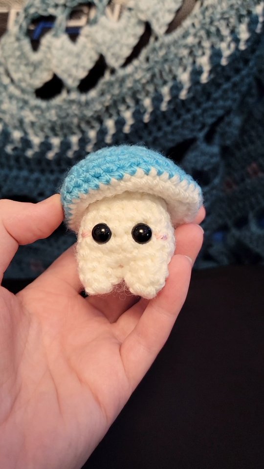 Cold weather calls for cool color palette mushroom buddies! 🍄
#amigarumi #fidget #crochet #crochetmushroom #handmade #smallbusiness