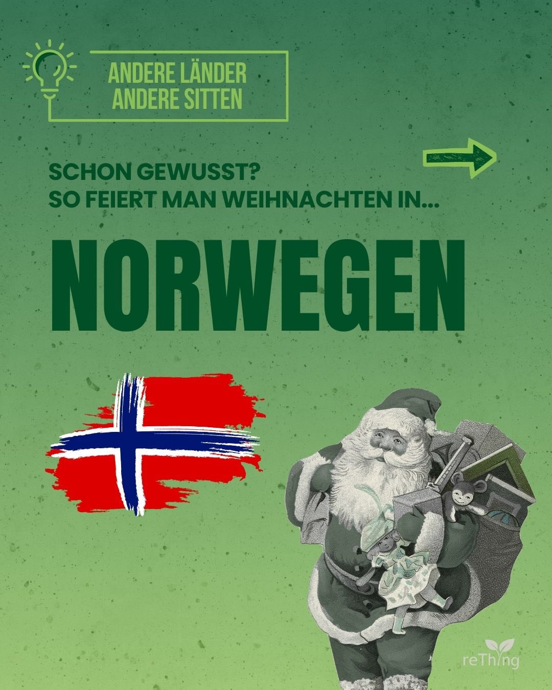 SCHON GEWUSST?!🎄💡
Heute schauen wir weit in den Norden nach Norwegen🇳🇴 Dem Aberglauben nach sind dort an Weihnachten böse Hexen unterwegs. Besen und sonstige hexenfreundliche Gefährte müssen daher versteckt werden🧙 Für wen von Euch wäre dieser Brauch die perfekte Ausrede, endlich mal aufzuräumen?🧹
#weihnachtstradition #andereländeranderesitten #schongewusst #weihnachten #norwegen #weihnachtswissen #geschenkidee #hexe #rething #zweihnachtskugel