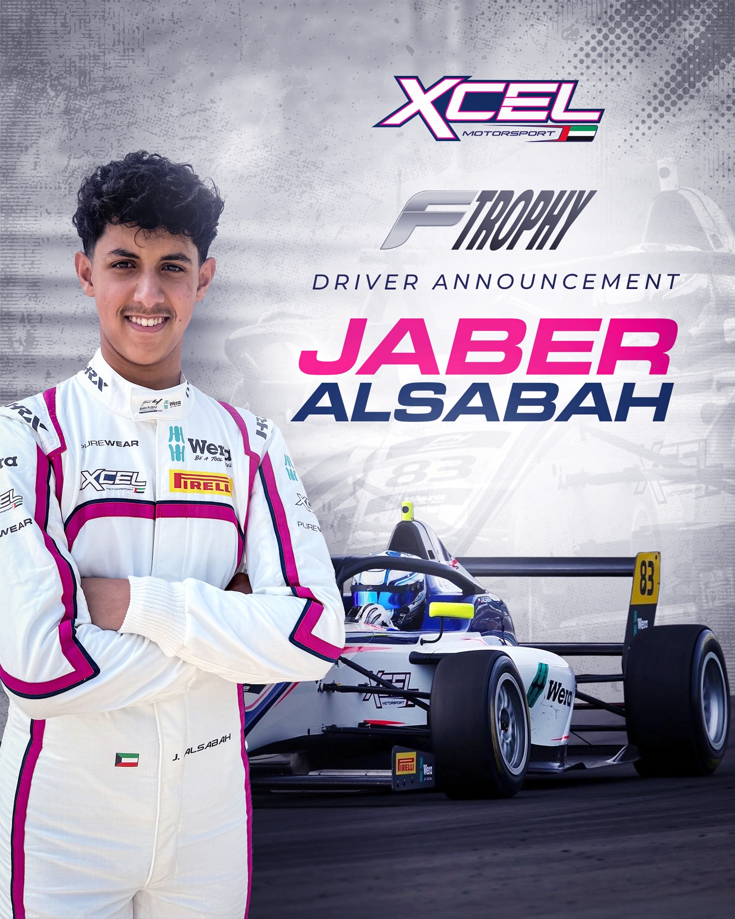 📣 DRIVER ANNOUNCEMENT 📣
We are pleased to announce Jaber Alsabah will continue with Xcel Motorsport in the F4 UAE Trophy and F4 Middle East! 🇦🇪
#xcelmotorsport #f4uaetrophy #f4middleeast