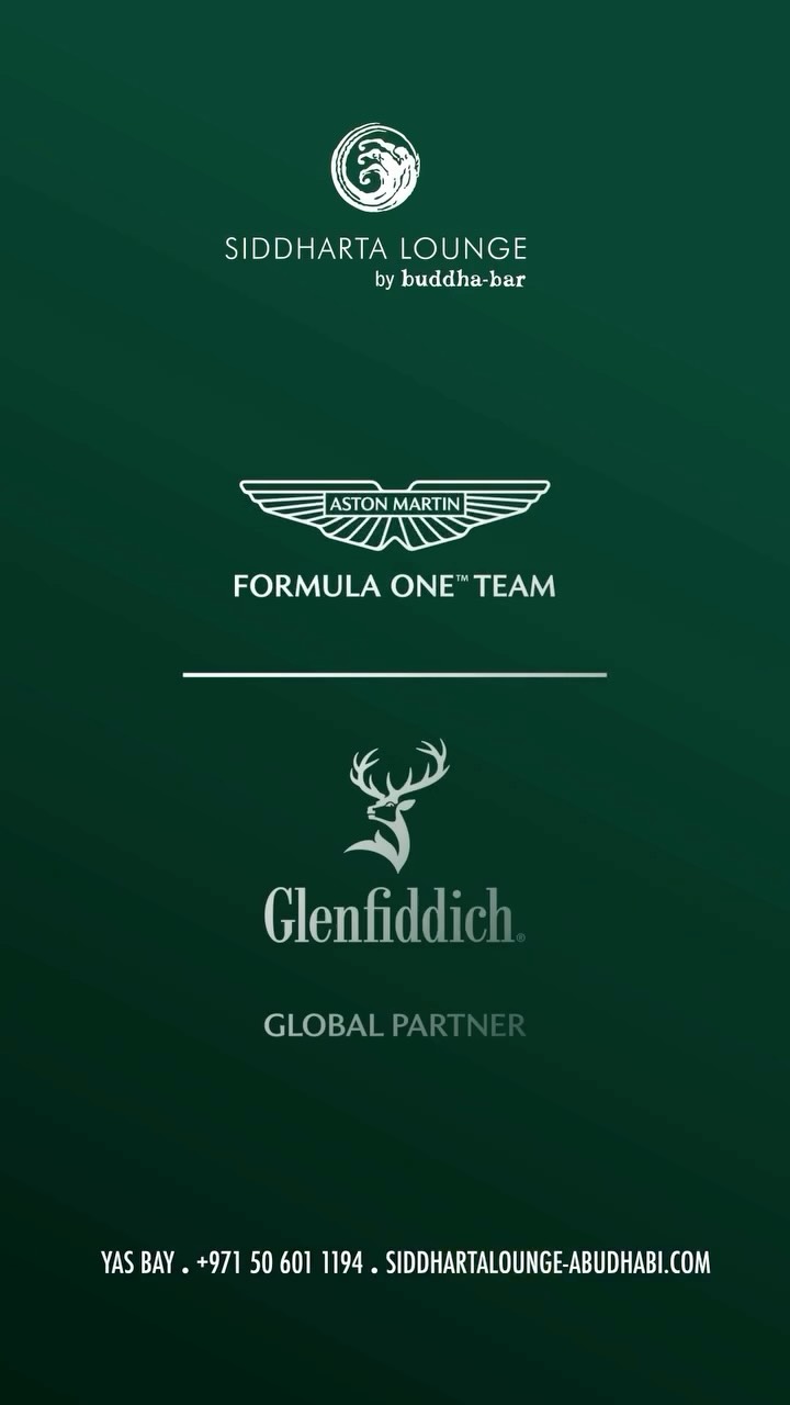 This F1 weekend, something special arrives at Siddharta Lounge by Buddha-Bar.
Power, elegance, and race-night energy come together as Aston Martin × Glenfiddich × Siddharta Lounge take over Yas Bay’s finest rooftop.
Experience the world’s most awarded single malt, elevated by the Aston Martin spirit a collaboration crafted exclusively for Race Weekend.
Enjoy our exclusive Signature F1 Menu, curated specially for 5–7 December and served throughout the entire event.
Get ready for The Aston Martin × Glenfiddich experience.
For guests 21+. Please drink responsibly.
Siddharta Lounge encourages responsible enjoyment at all times.