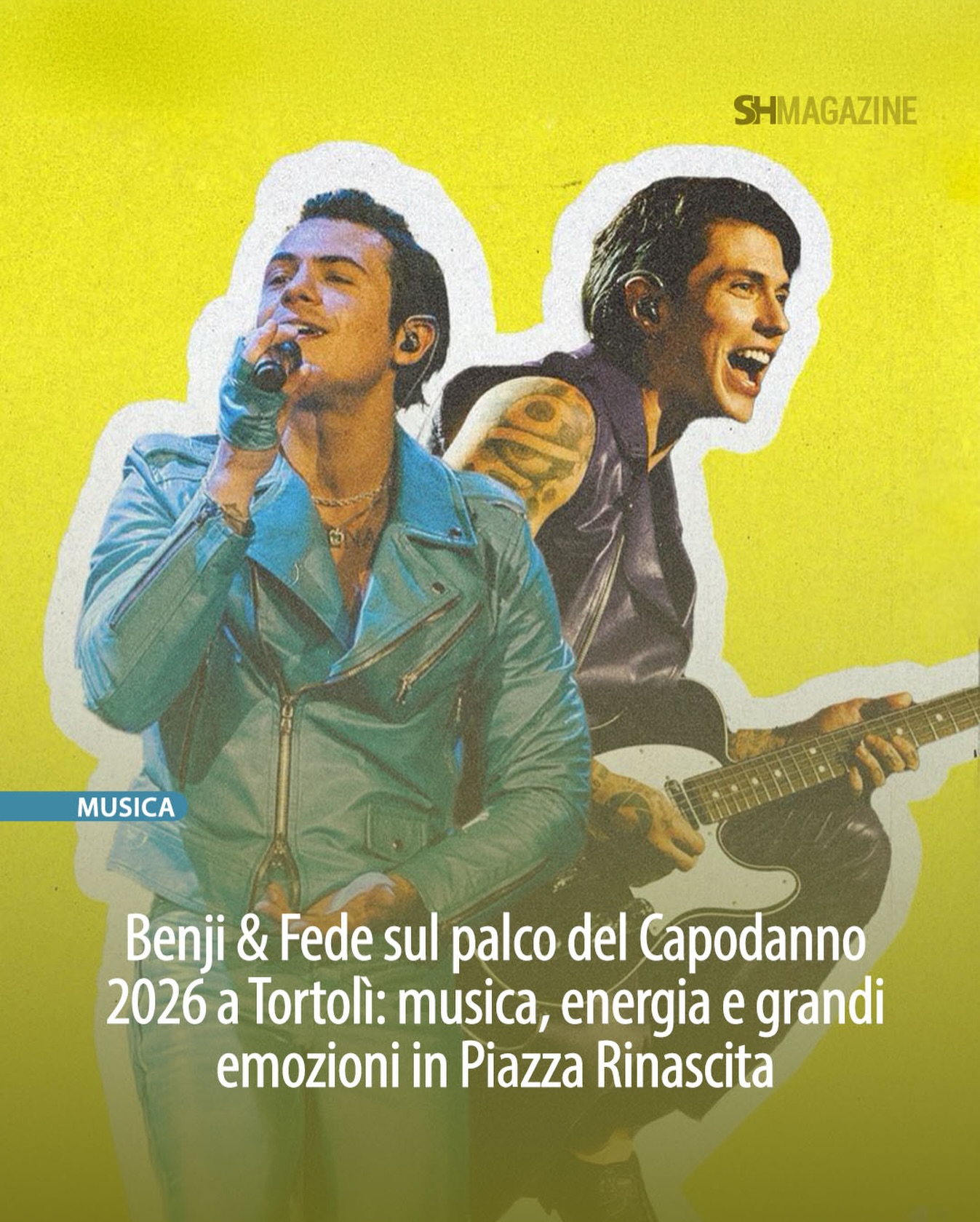 🎆🎤 Cambio di programma per il Capodanno 2026 a Tortolì! A causa di impegni personali, Sarah Toscano non sarà sul palco di Piazza Rinascita. Ma niente paura: al suo posto arrivano Benji & Fede, pronti a trasformare la notte del 31 dicembre in una grande festa pop. 🎶 Dopo il successo dei concerti estivi e milioni di streaming, il duo più amato d’Italia arriva in Sardegna per salutare il nuovo anno insieme al pubblico ogliastrino. Tutti i dettagli su SHmag.it 💻 🎆🎤 Cambio di programma per il Capodanno 2026 a Tortolì! A causa di impegni personali, Sarah Toscano non sarà sul palco di Piazza Rinascita. Ma niente paura: al suo posto arrivano Benji & Fede, pronti a trasformare la notte del 31 dicembre in una grande festa pop. 🎶 Dopo il successo dei concerti estivi e milioni di streaming, il duo più amato d’Italia arriva in Sardegna per salutare il nuovo anno insieme al pubblico ogliastrino. Tutti i dettagli su SHmag.it 💻