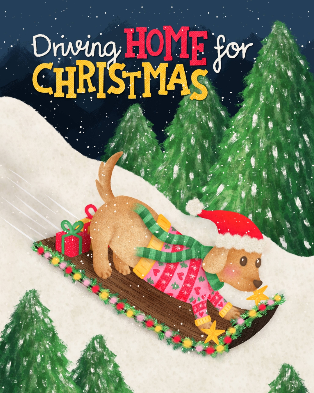I'm already looking forward to "Driving home for Christmas" this year. Therefore I created another dog-themed holiday design inspired by this weeks prompt "Sleigh the Slopes" of the #holidayhodgepodge25 art challenge.
Thank you for hosting this challenge and coming with such inspiring prompts:
@irisandsea
@whimandjoy
@kateclayillustration
@carlywattsart
@rosebudstudio
#holidayhodgepodge25 #christmas #happyhowlidays #dogchristmas #illustration #greetingcard #freelanceillustrator #drawingchallenge #artchallenges #drawingchallenge25 #illustration #surfacedesign #holidaychallenge #artist #happyholidays #artistsofinstagram #artwork #artlife #artlovers #artistic #seasonsgreetings #holidayart